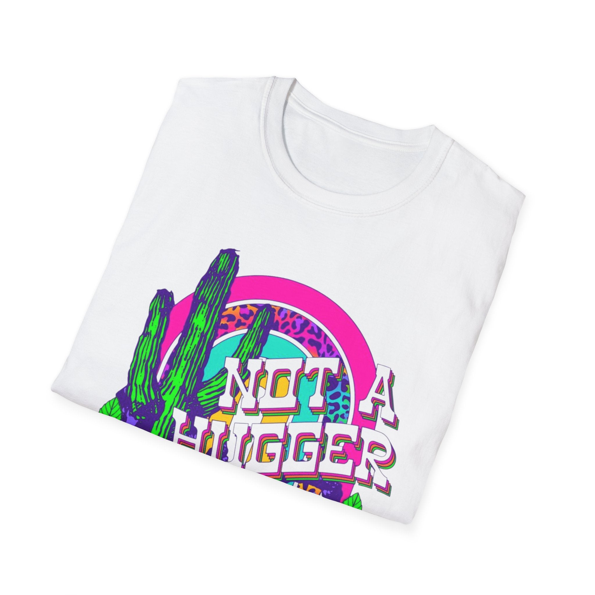 Not A Hugger Cactus T-Shirt — Retro Floral Desert Graphic Tee