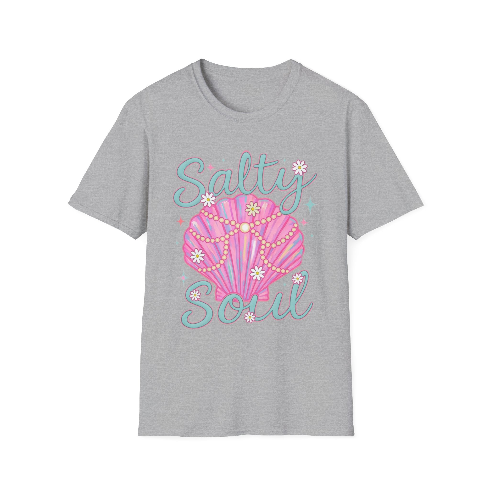 Salty Soul T-Shirt — Pink Seashell Beach Tee