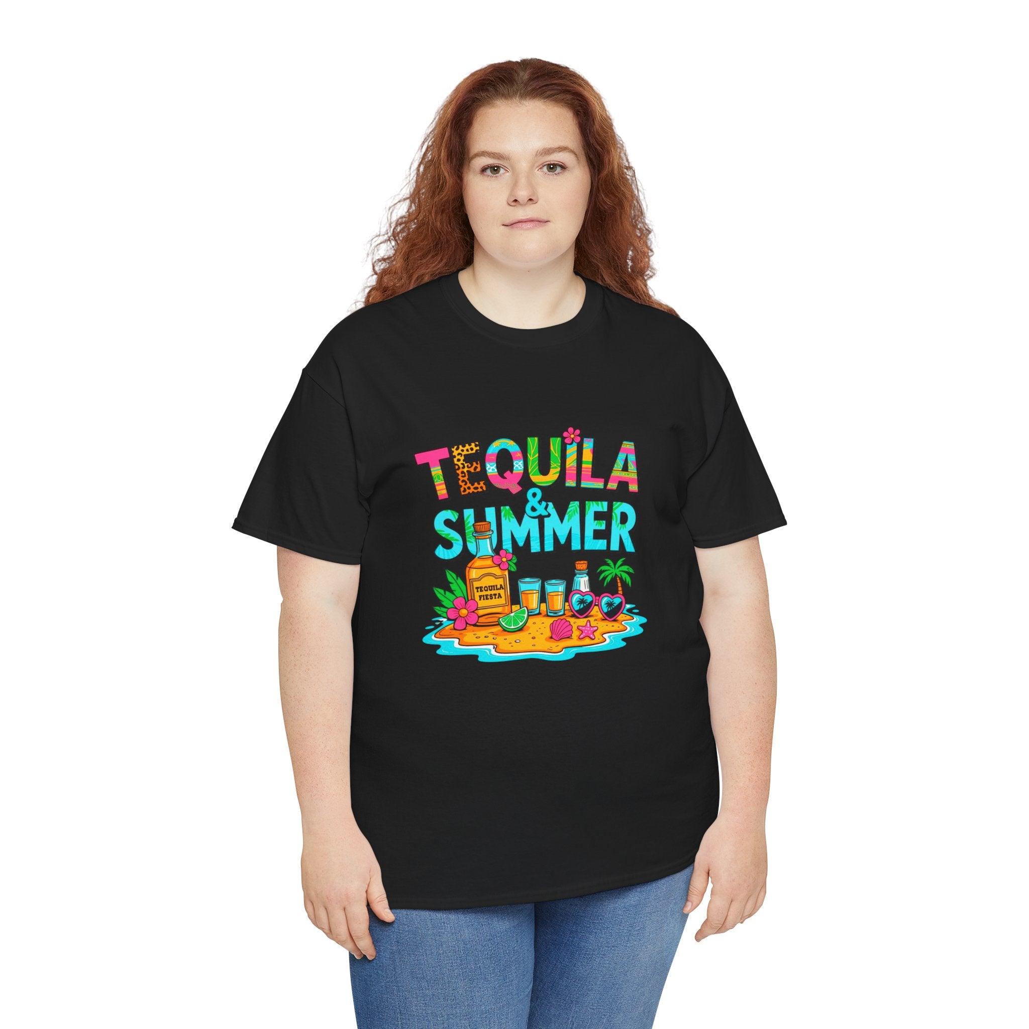 Tequila Summer Tee – Tropical Beach Cocktail Graphic T-Shirt