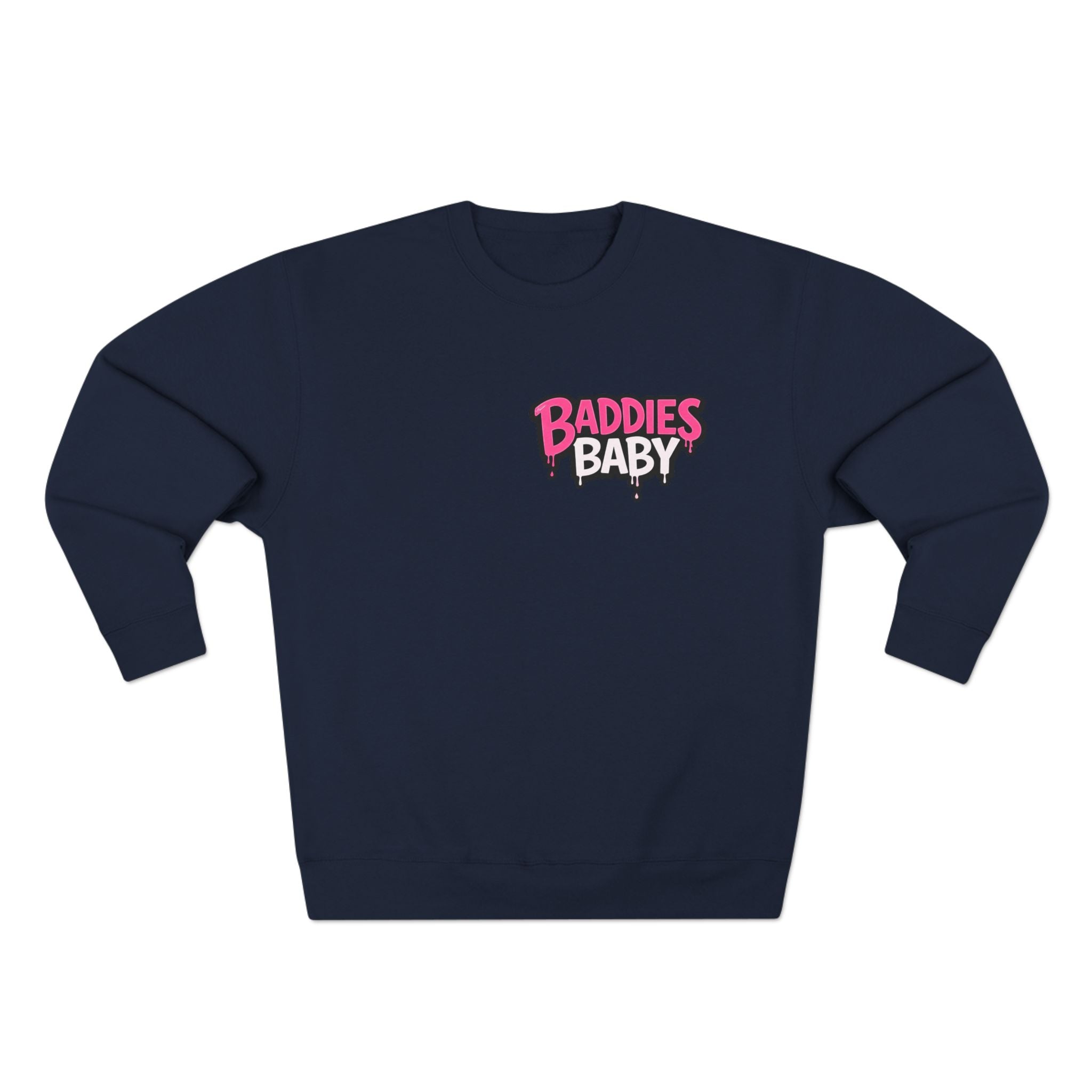 Baddies Baby Crewneck Sweatshirt — Cute Badass Cartoon Graphic