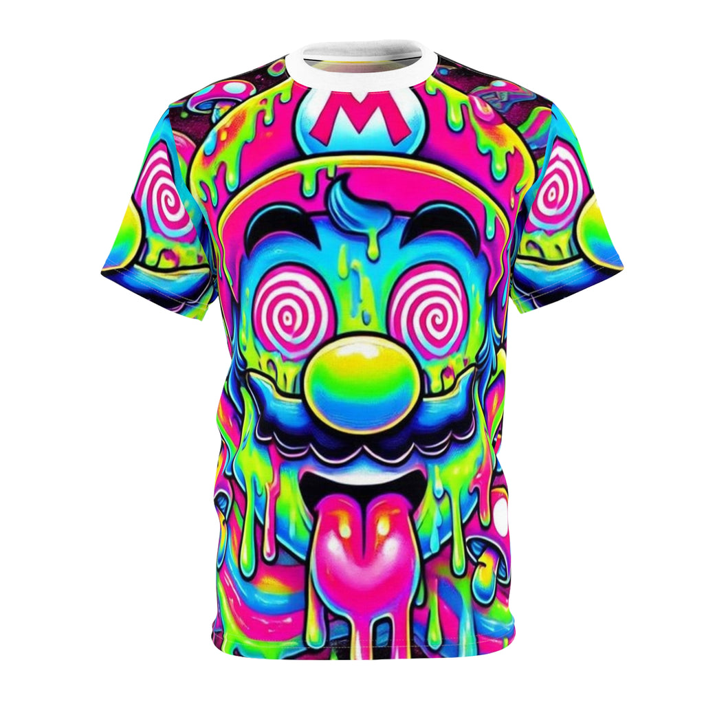 Psychedelic Drip Mario All-Over Print Tee