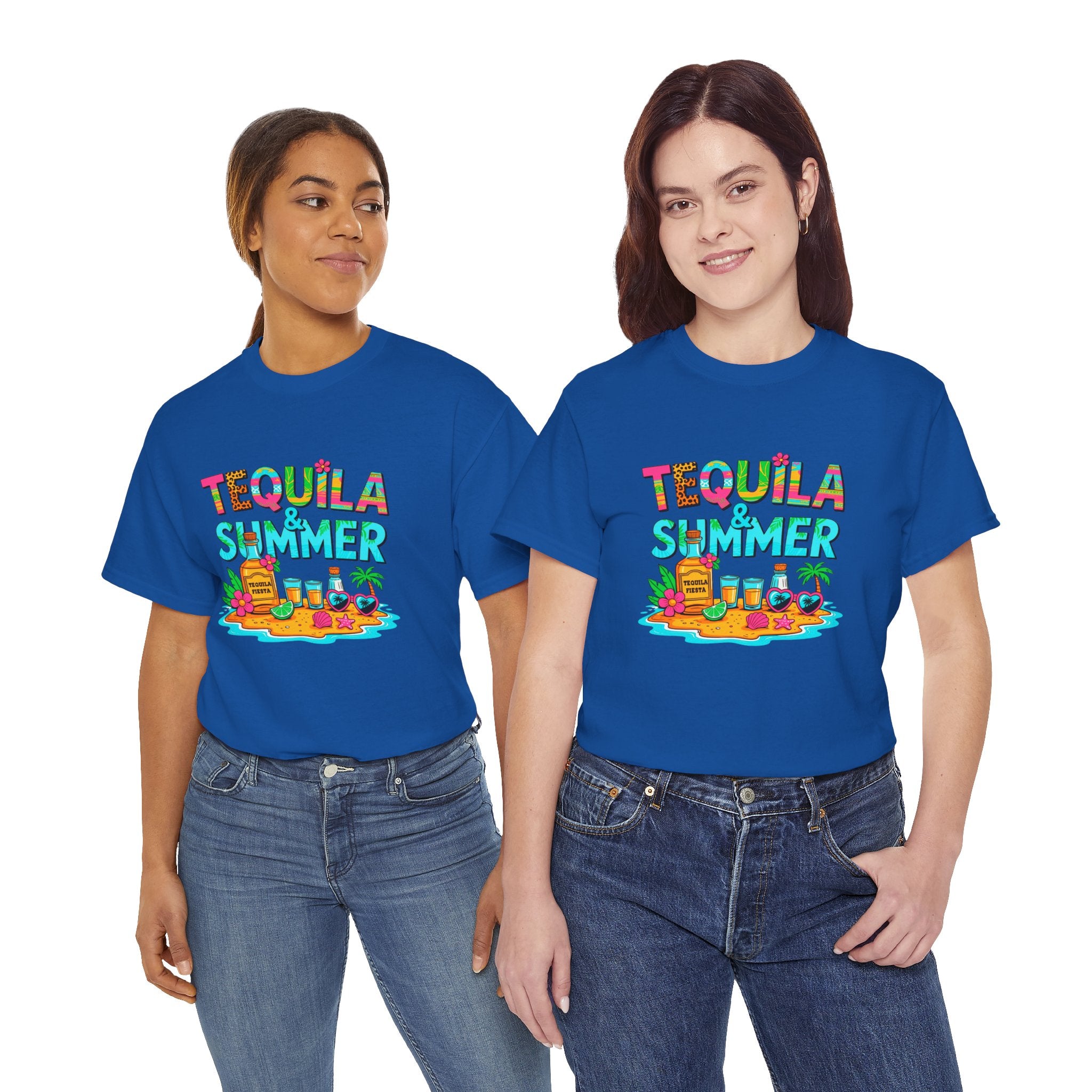 Tequila Summer Tee – Tropical Beach Cocktail Graphic T-Shirt