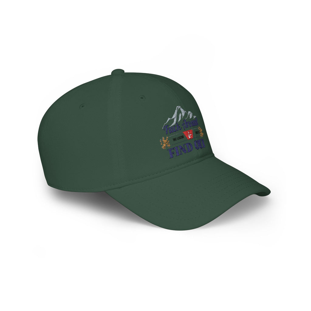 Low Profile Baseball Cap — 'Fuck Around, Find Out' Mountain Embroidered Hat