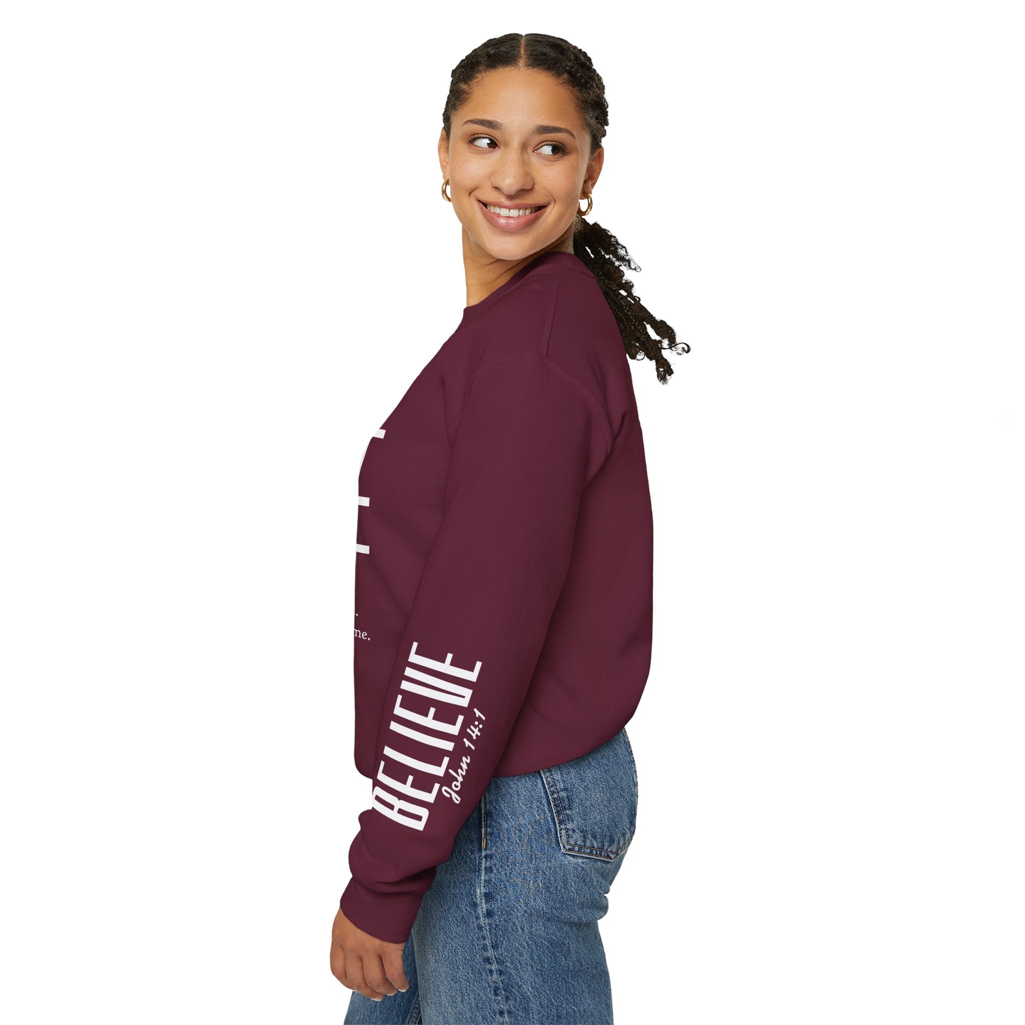 Wolf Pack “Believe John 14:1” Crewneck – Faith Streetwear Pullover