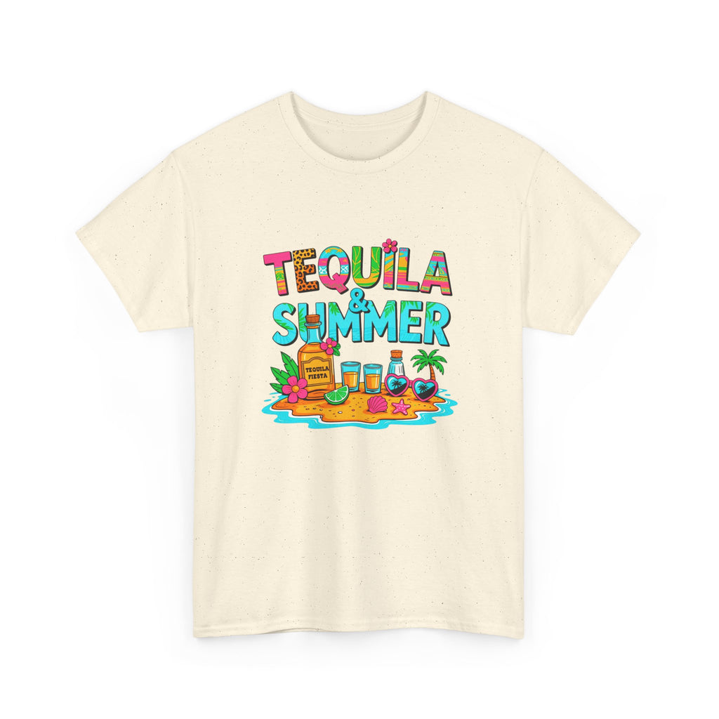 Tequila Summer Tee – Tropical Beach Cocktail Graphic T-Shirt