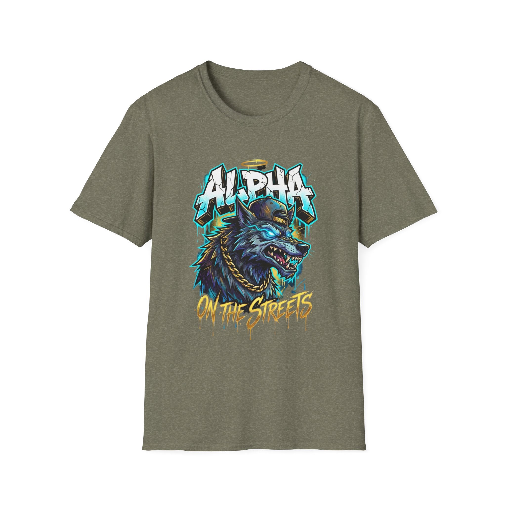 Alpha On The Streets Wolf Graphic T-Shirt — Urban Streetwear Tee