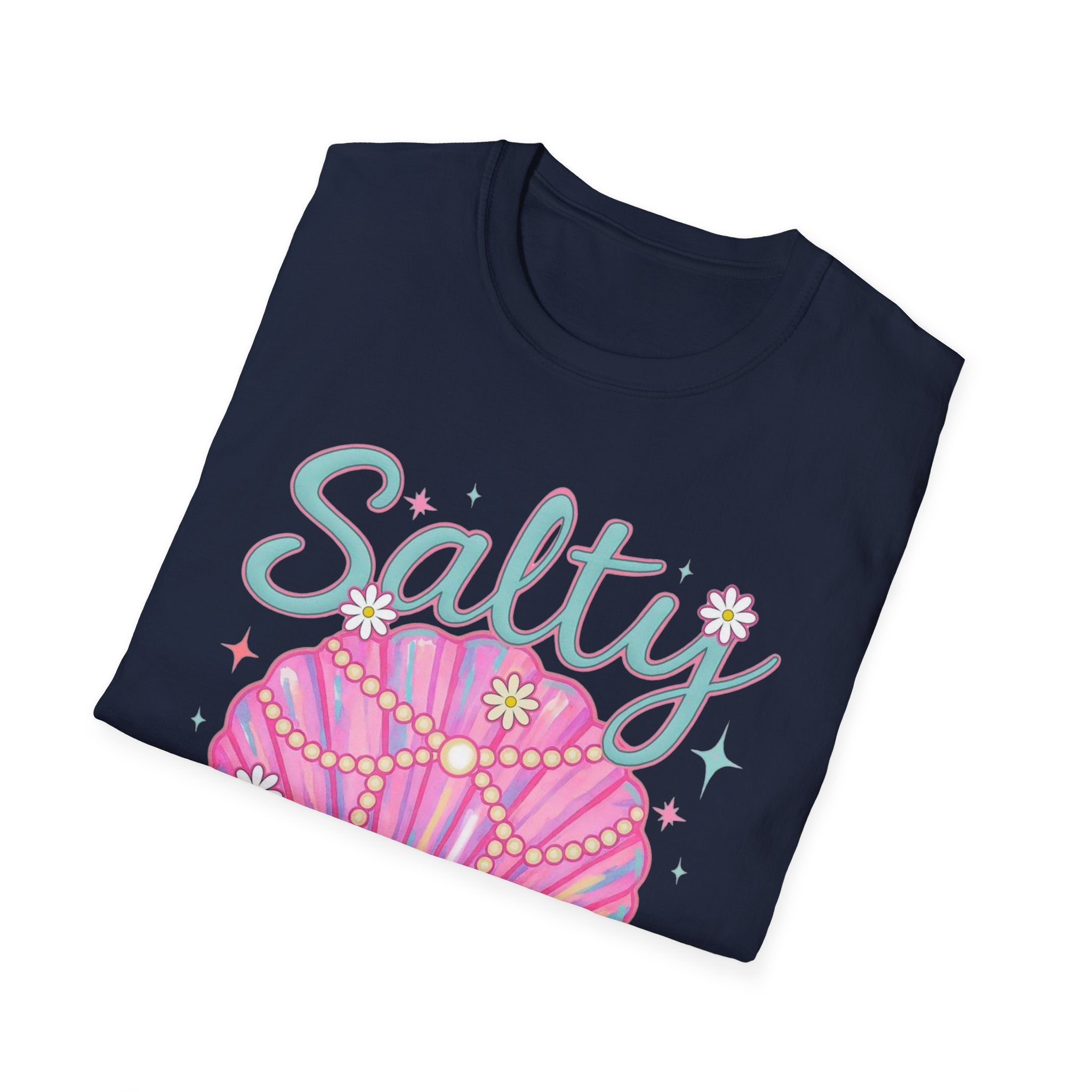 Salty Soul T-Shirt — Pink Seashell Beach Tee