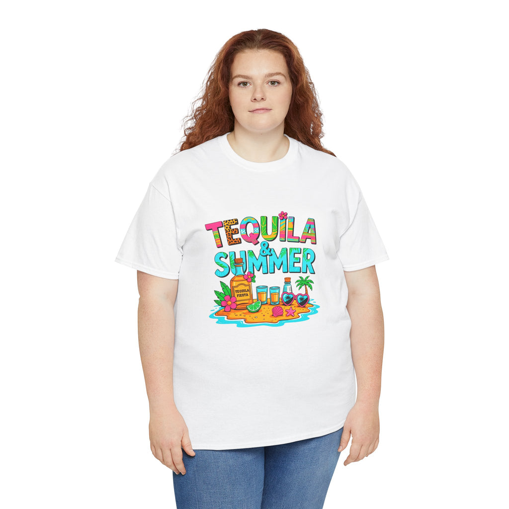 Tequila Summer Tee – Tropical Beach Cocktail Graphic T-Shirt