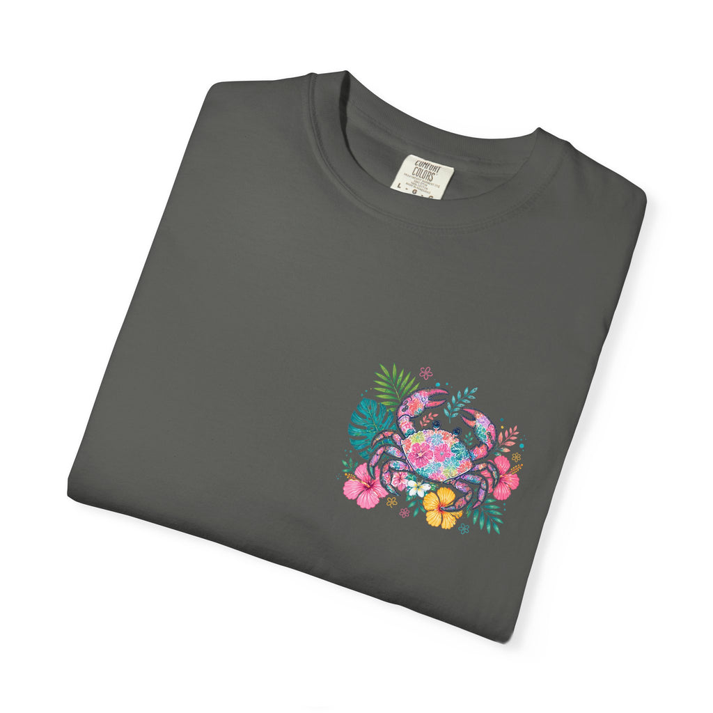 T-Shirt — "Sun Sand" Tropical Palm Floral Graphic Tee