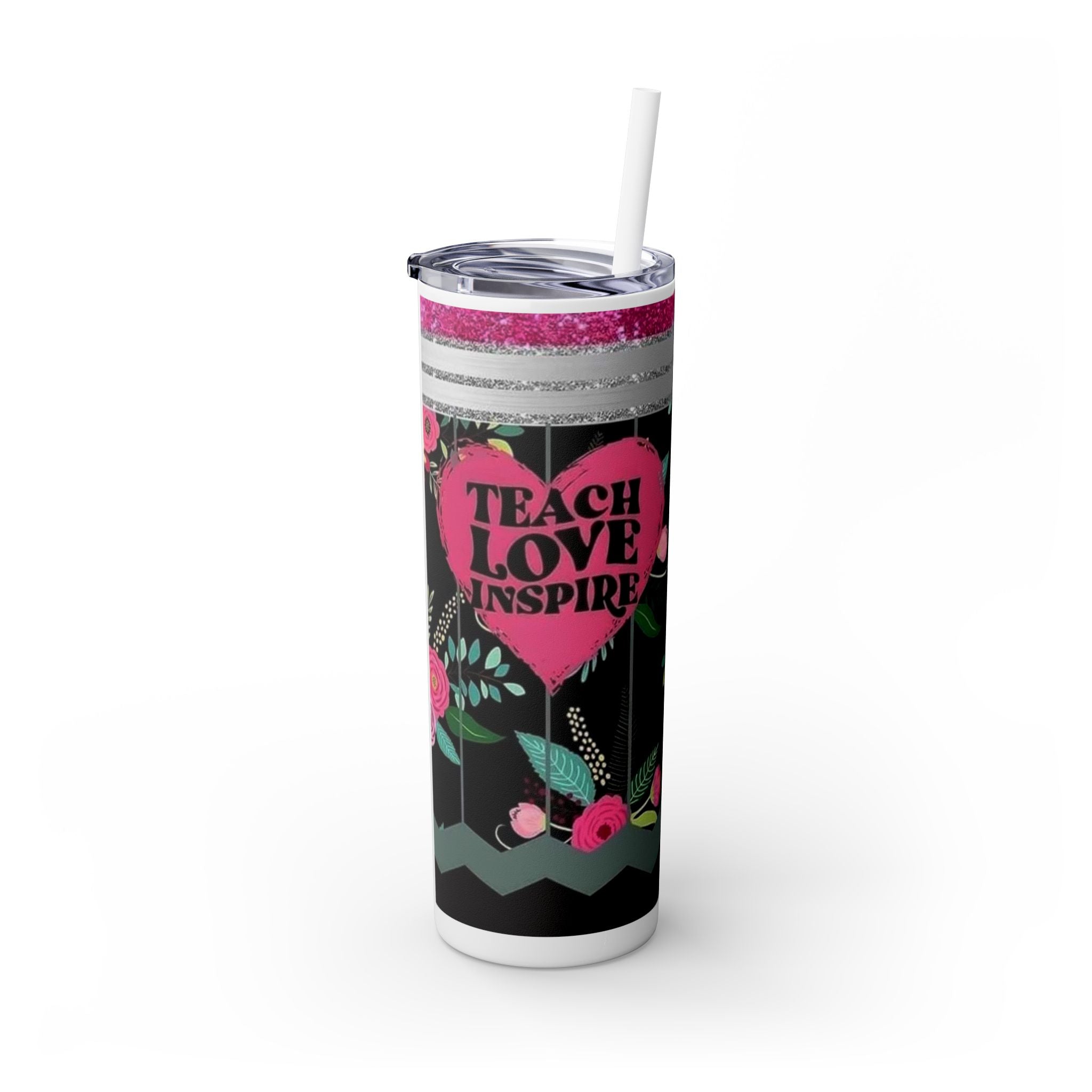 Teacher Skinny Tumbler with Straw — 20oz