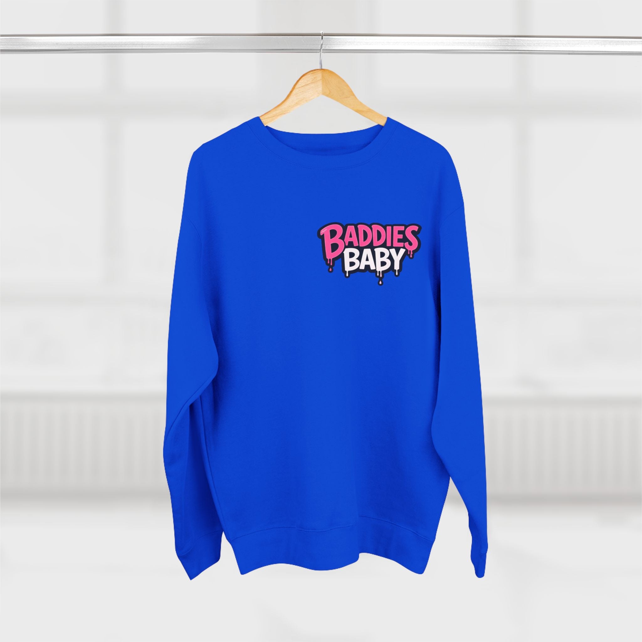 Baddies Baby Crewneck Sweatshirt — Cute Badass Cartoon Graphic