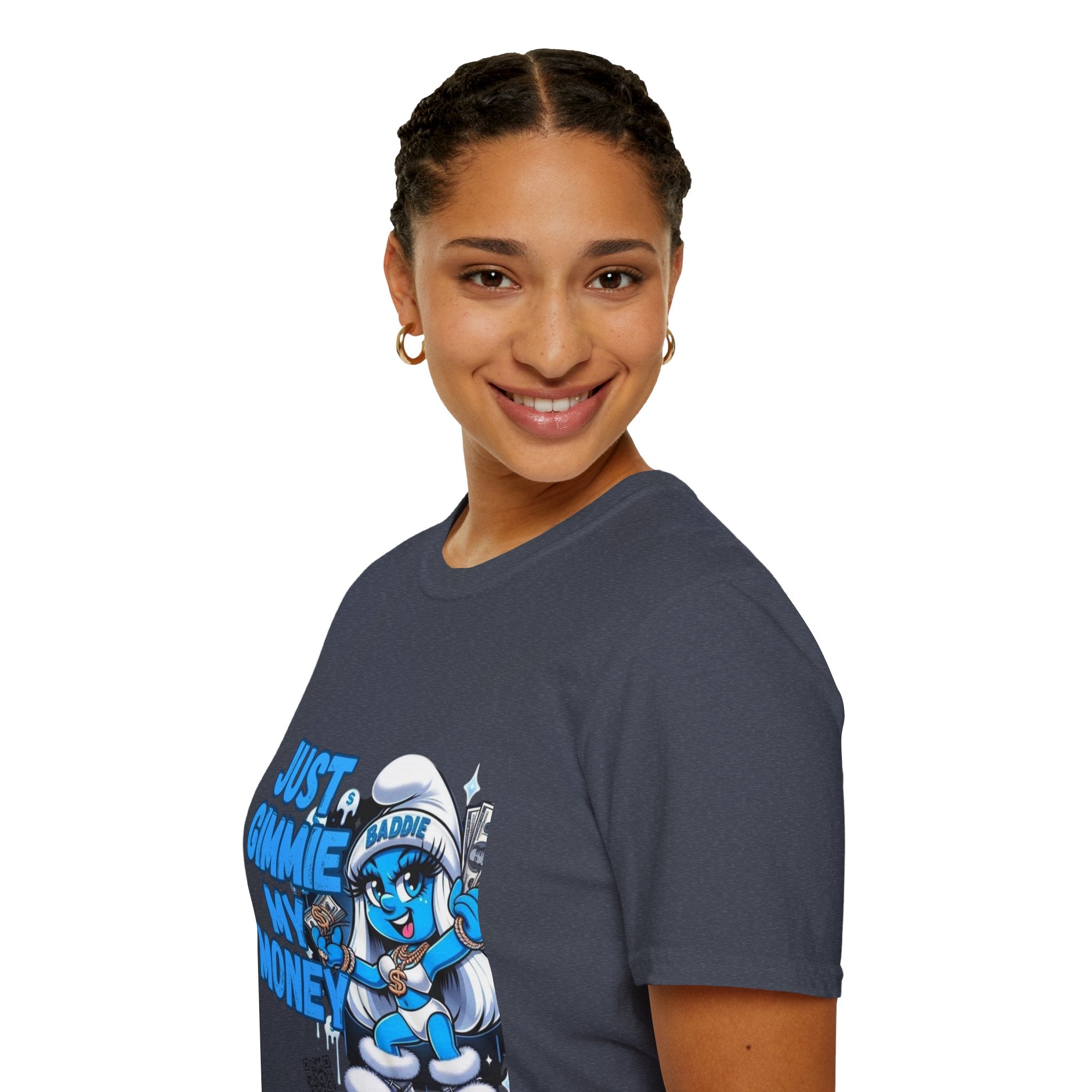 Just Gimmie My Money T-Shirt — Cute Blue Character Graphic Tee