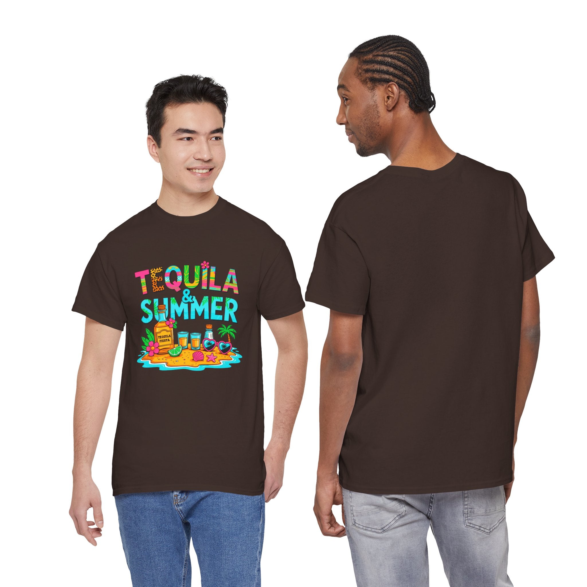 Tequila Summer Tee – Tropical Beach Cocktail Graphic T-Shirt
