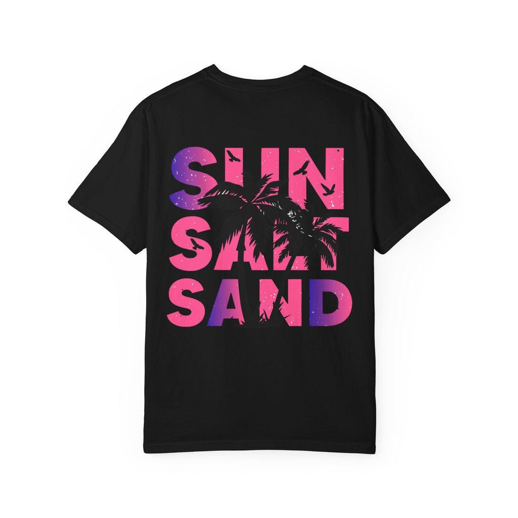 T-Shirt — "Sun Sand" Tropical Palm Floral Graphic Tee