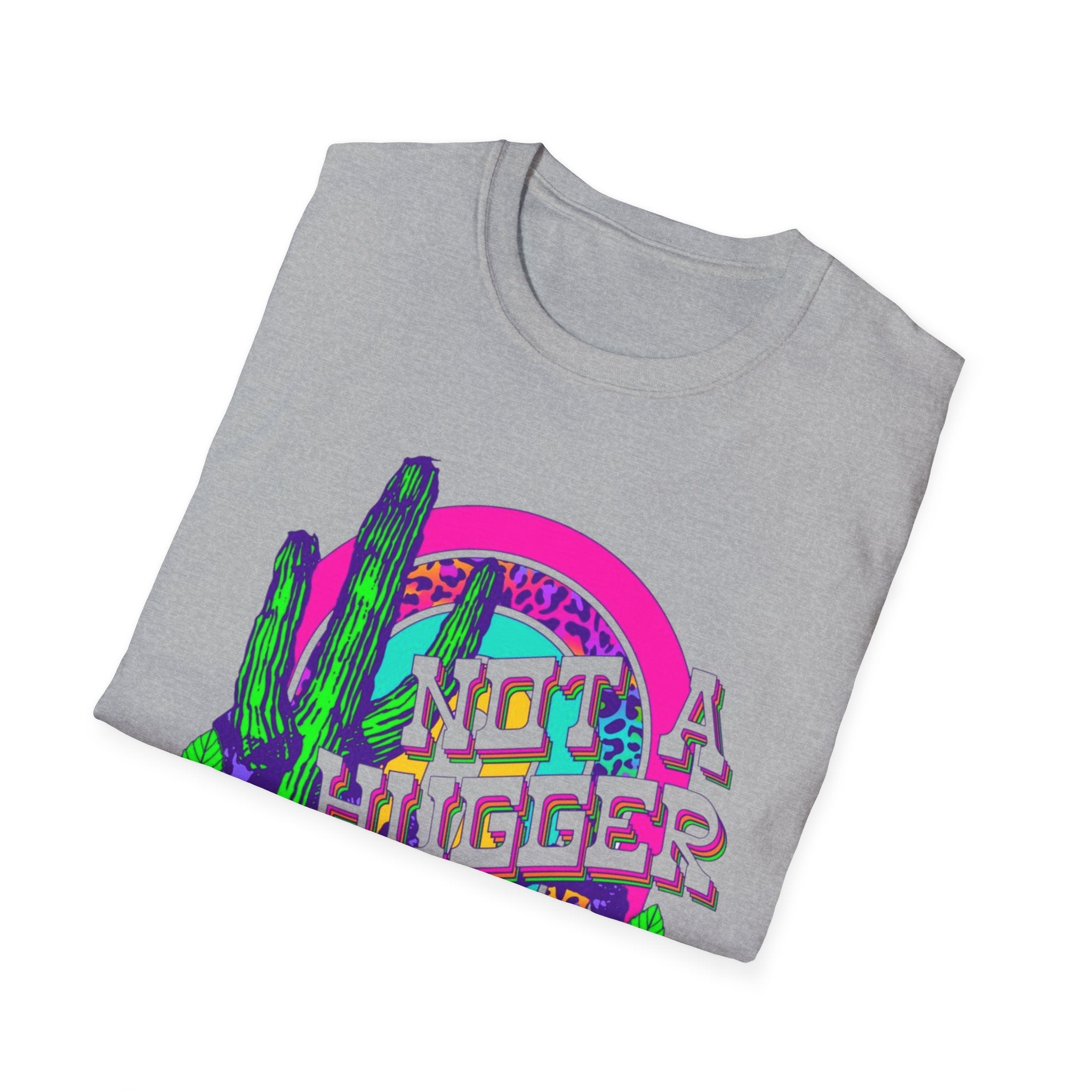 Not A Hugger Cactus T-Shirt — Retro Floral Desert Graphic Tee