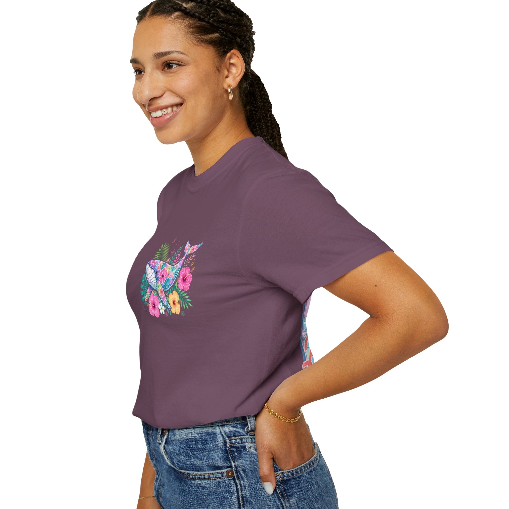 Miami Beach Club T‑Shirt — Retro Flamingo Tropical Floral Graphic Tee