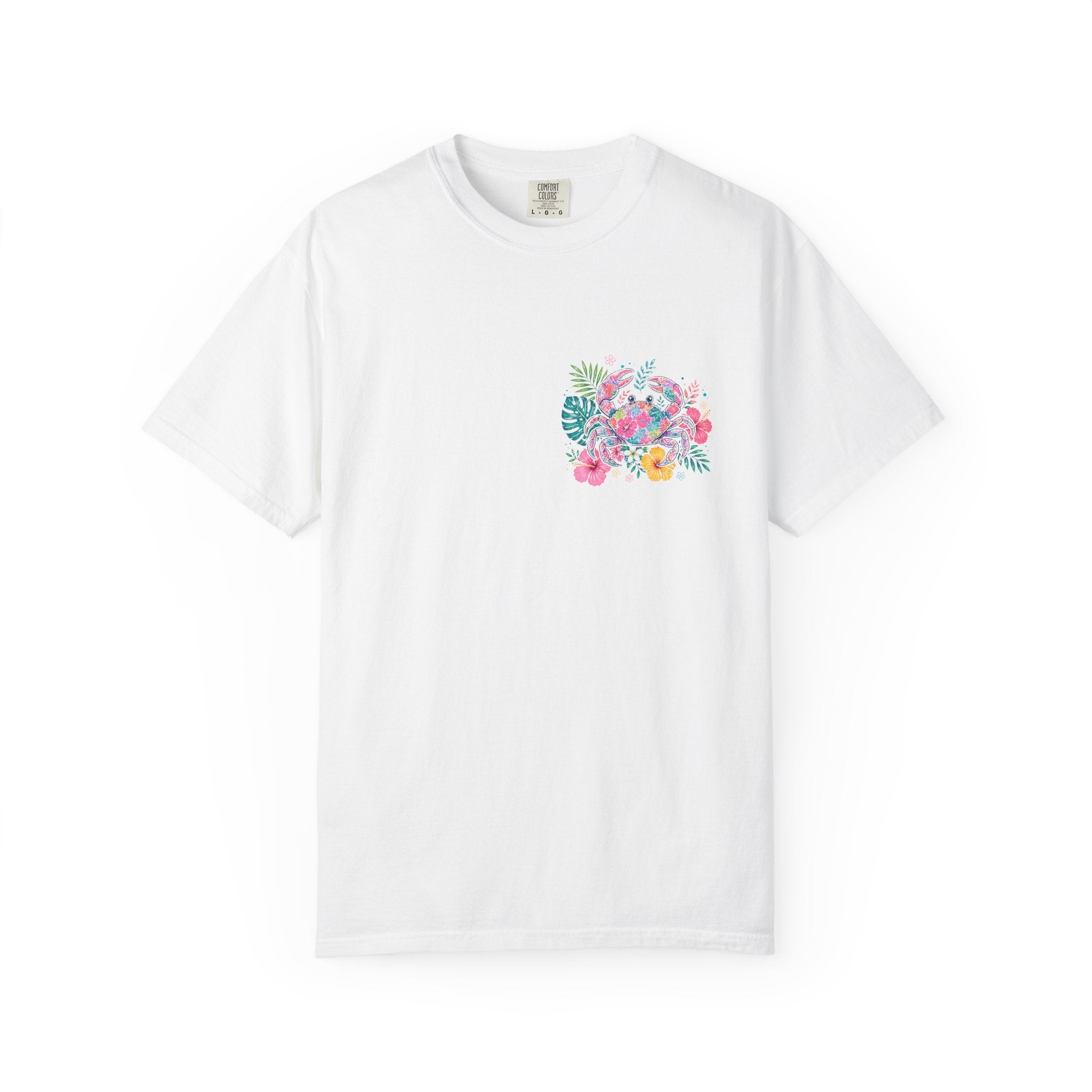 T-Shirt — "Sun Sand" Tropical Palm Floral Graphic Tee