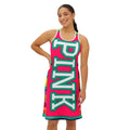 PINK Tie-Dye Racerback Dress — Vibrant Colorblock Casual Sundress