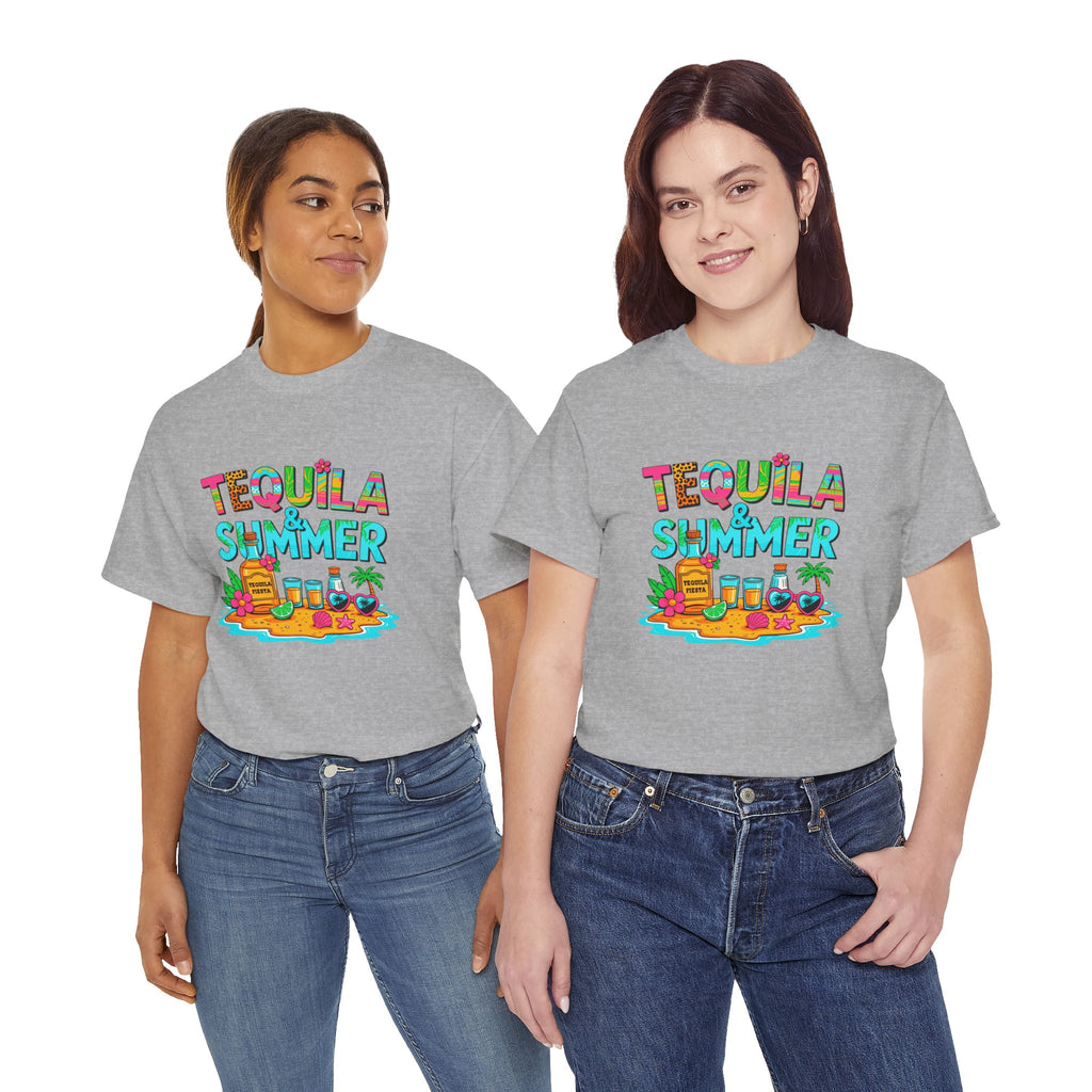 Tequila Summer Tee – Tropical Beach Cocktail Graphic T-Shirt