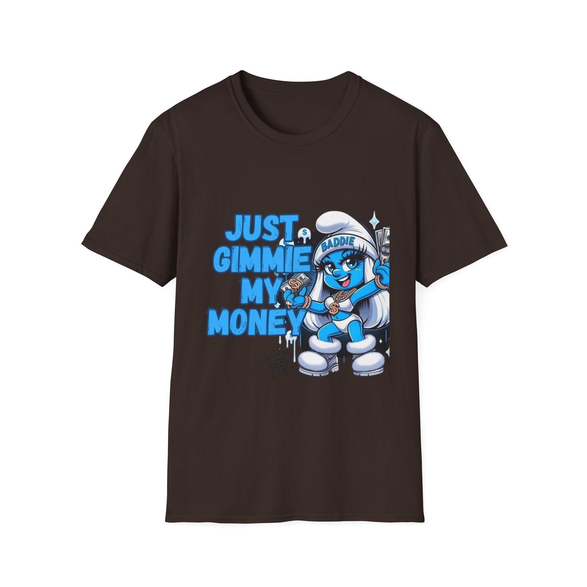 Just Gimmie My Money T-Shirt — Cute Blue Character Graphic Tee