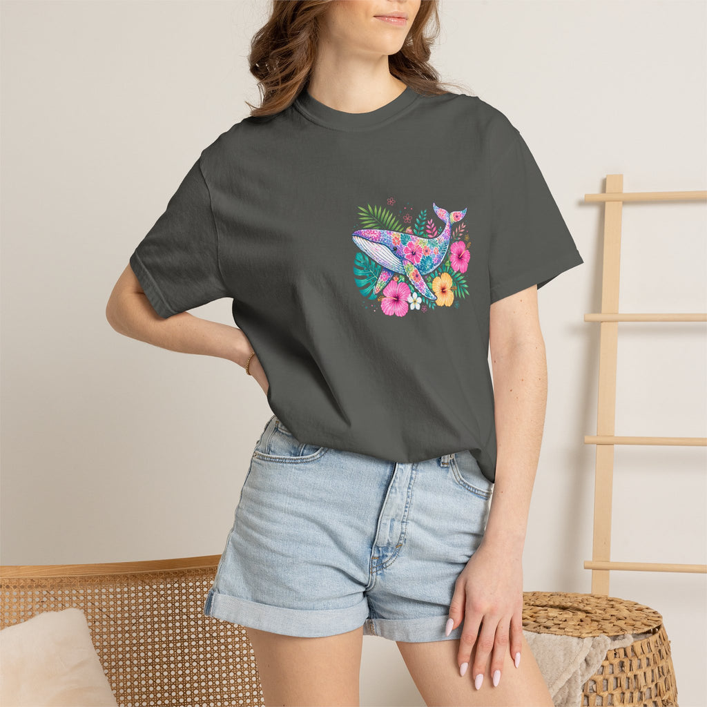 Miami Beach Club T‑Shirt — Retro Flamingo Tropical Floral Graphic Tee