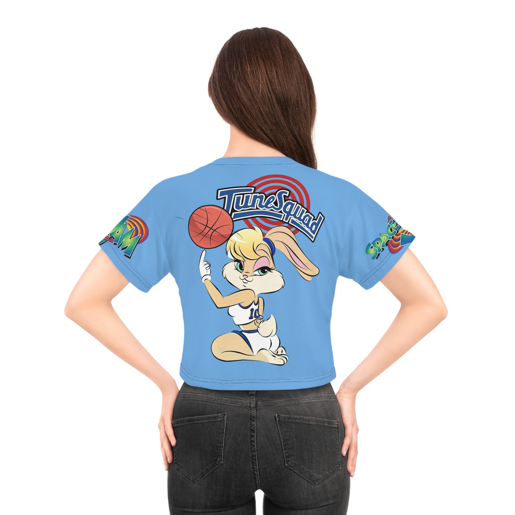 Lola Bunny Crop Tee — Tune Squad Basketball Graphic