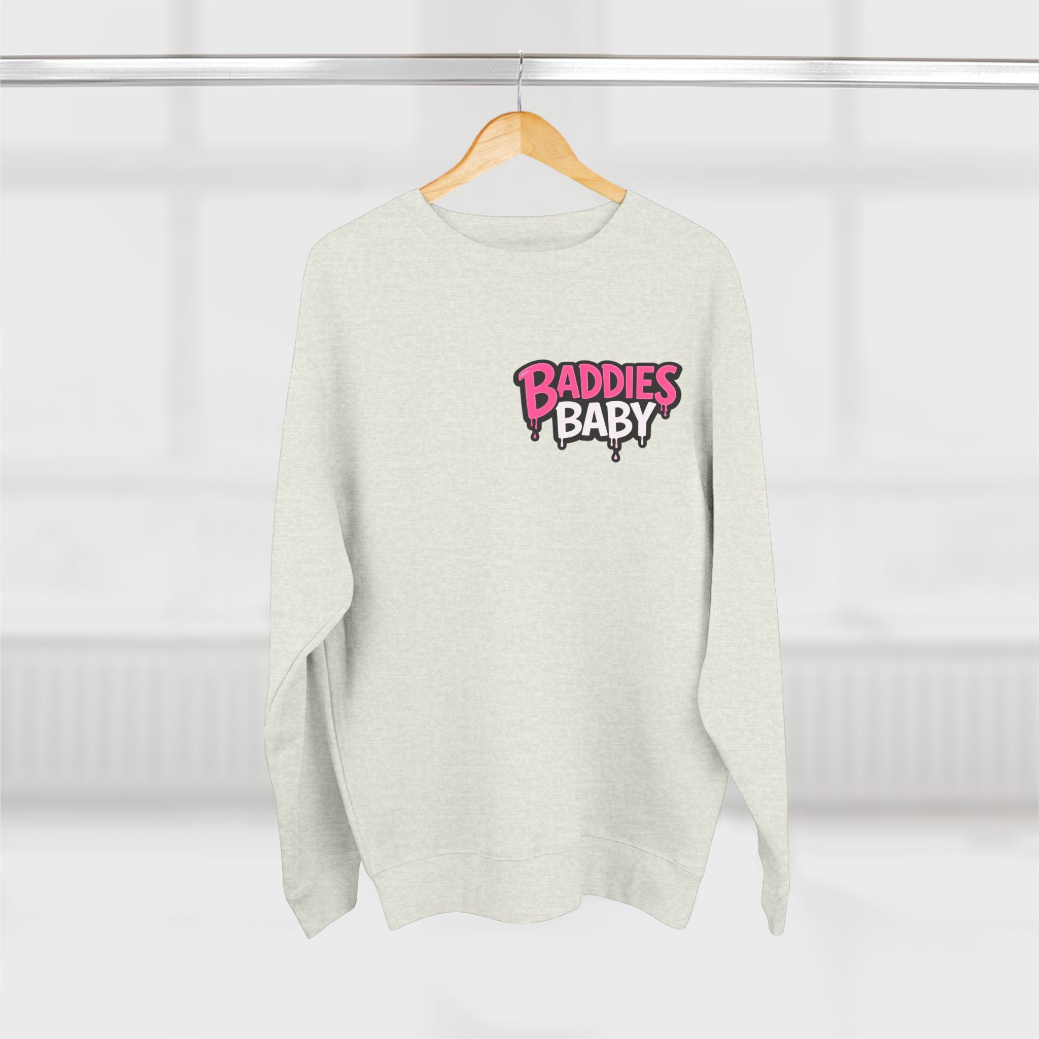 Baddies Baby Crewneck Sweatshirt — Cute Badass Cartoon Graphic