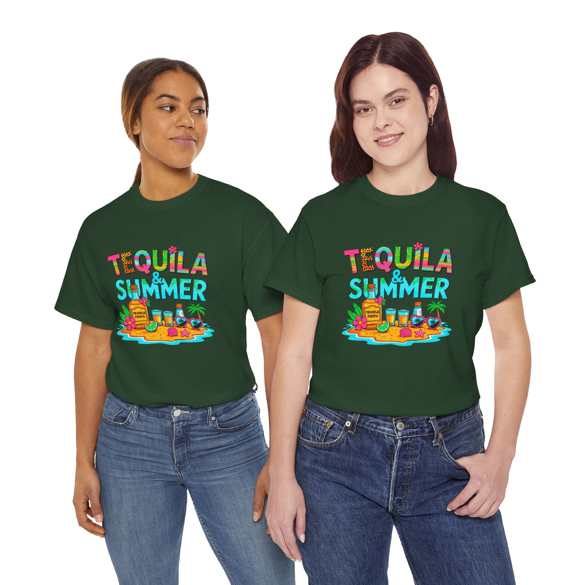 Tequila Summer Tee – Tropical Beach Cocktail Graphic T-Shirt