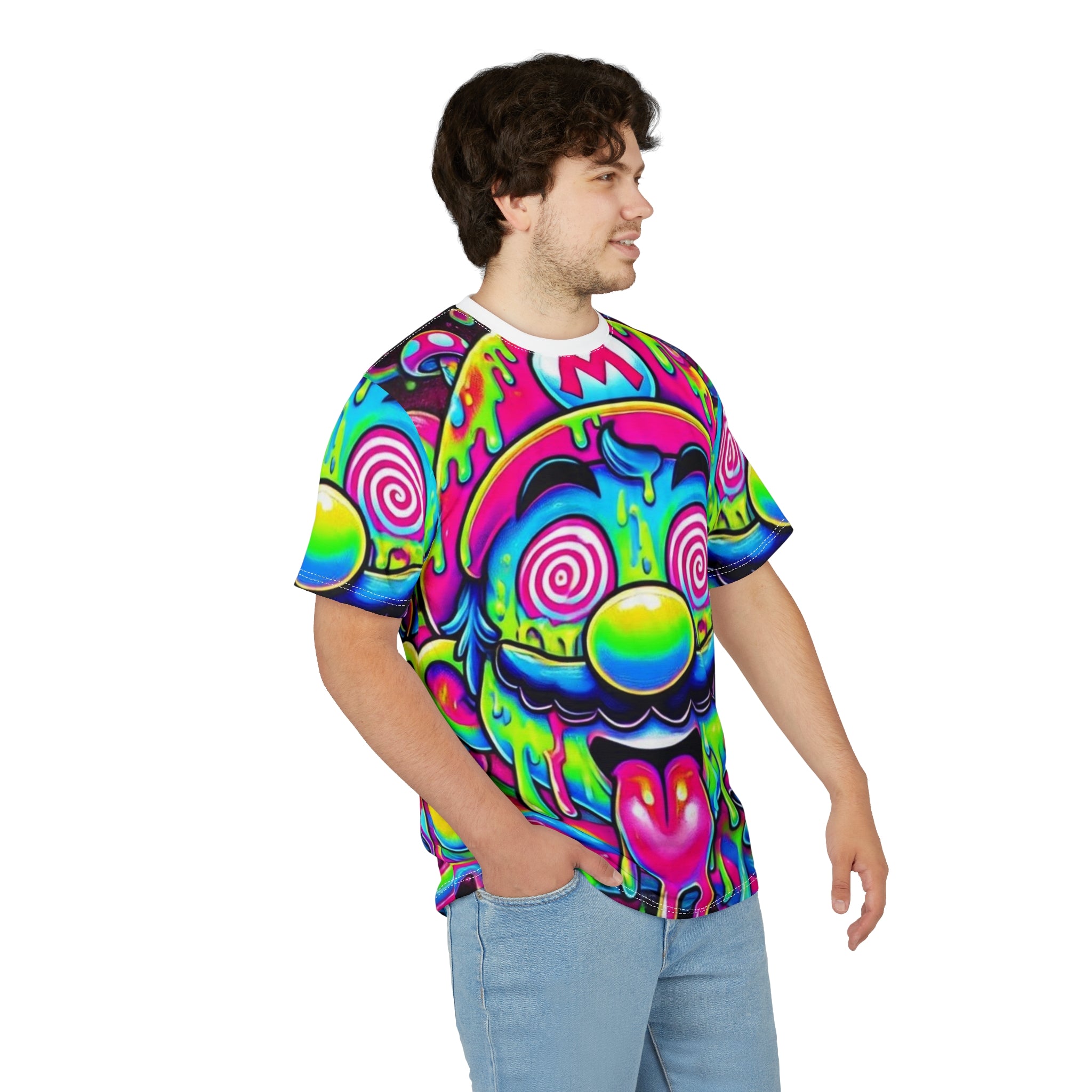 Psychedelic Drip Mario All-Over Print Tee