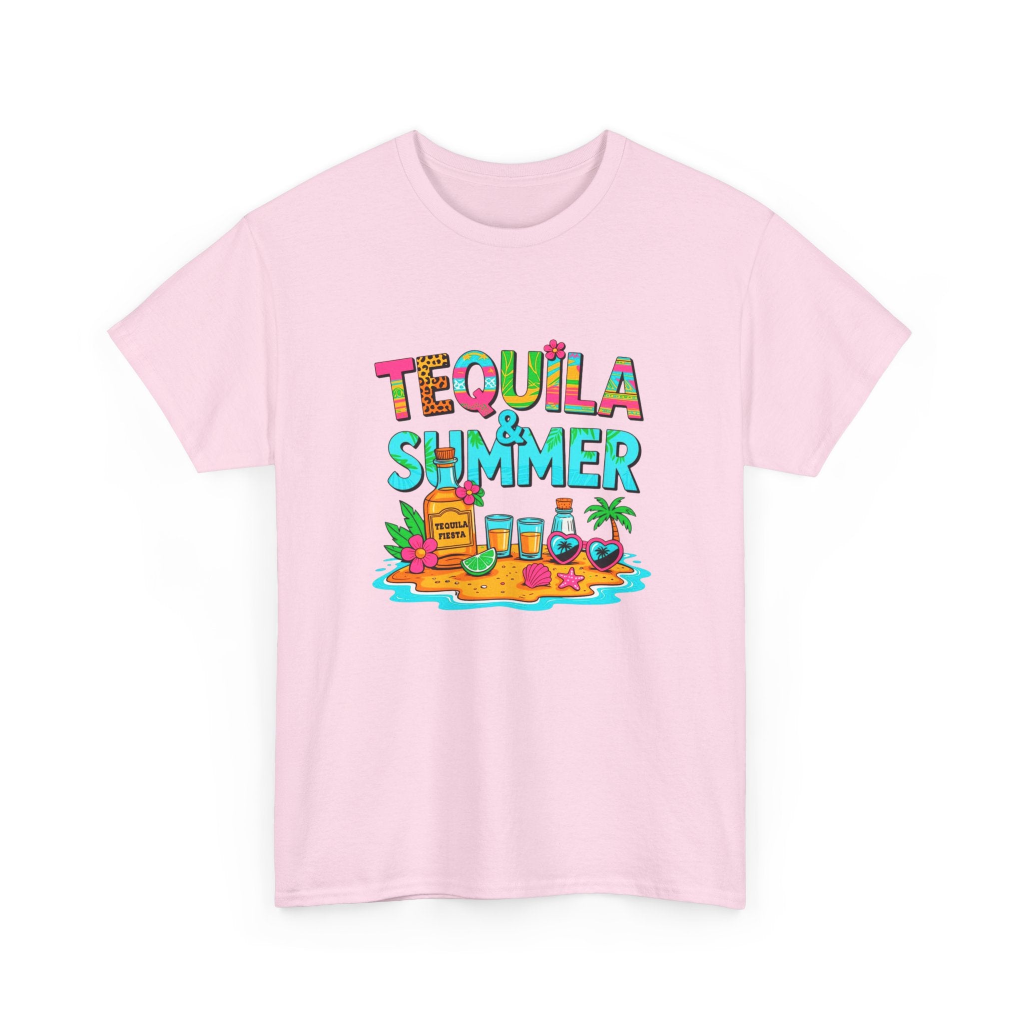 Tequila Summer Tee – Tropical Beach Cocktail Graphic T-Shirt
