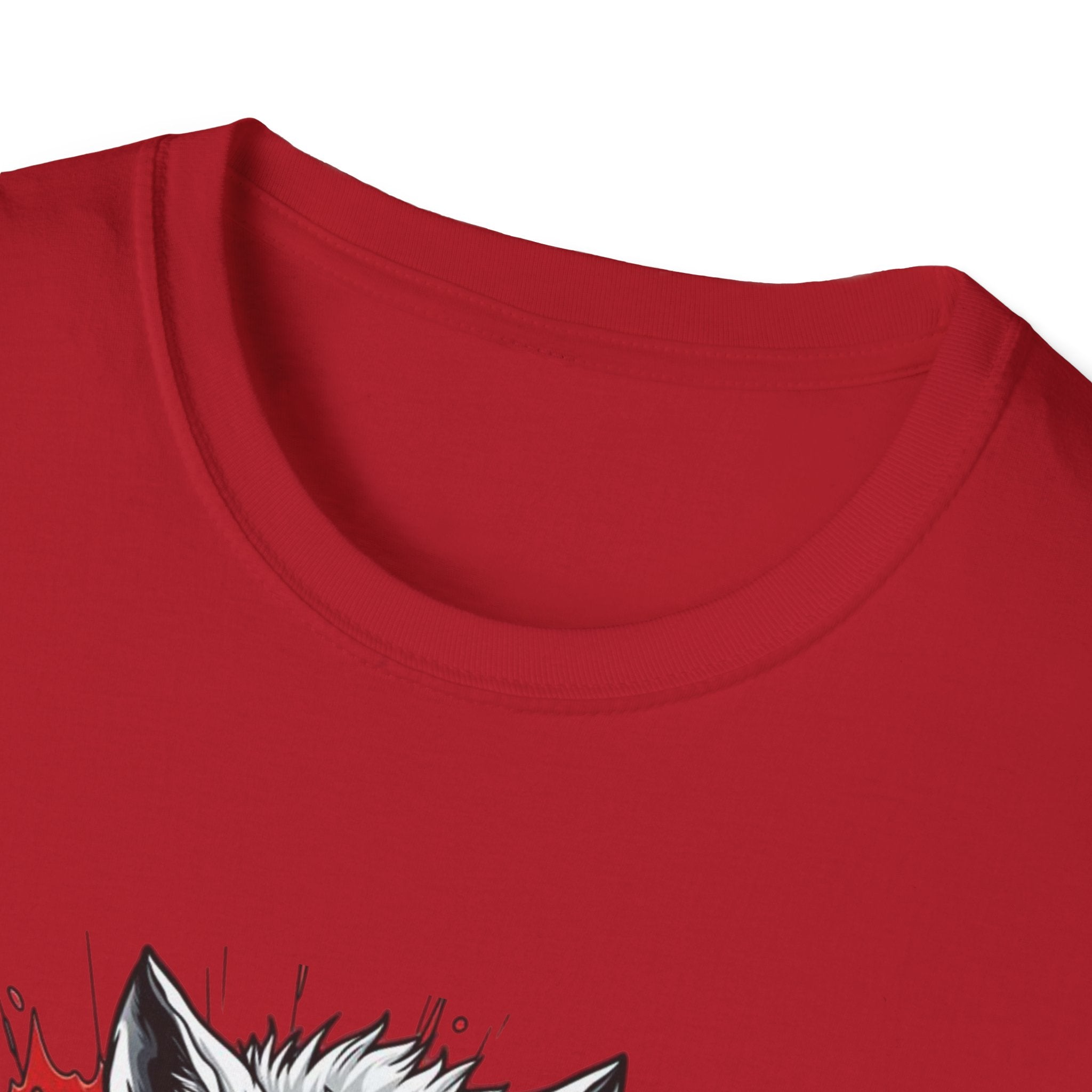 Wolf Suit T-Shirt — Wolf in Suit Graphic Tee (Bold Red Splash)