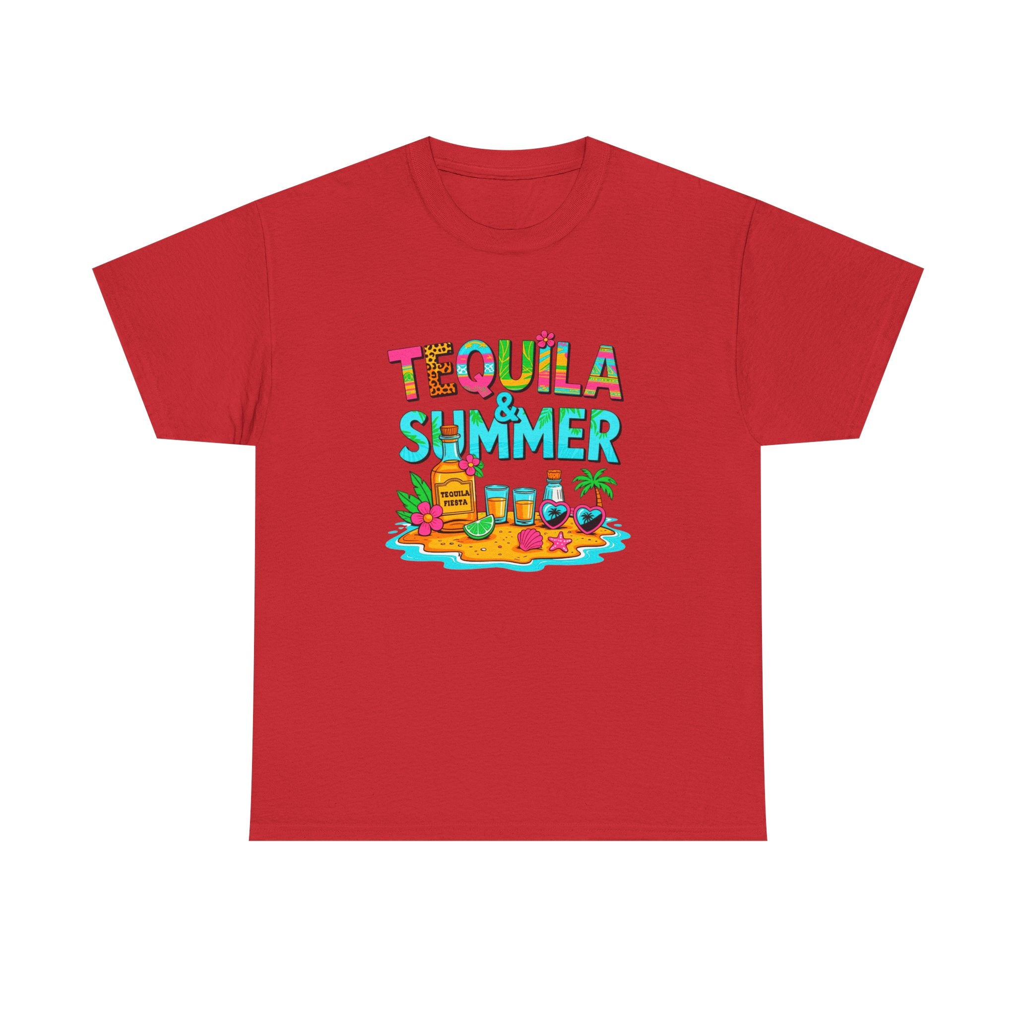Tequila Summer Tee – Tropical Beach Cocktail Graphic T-Shirt