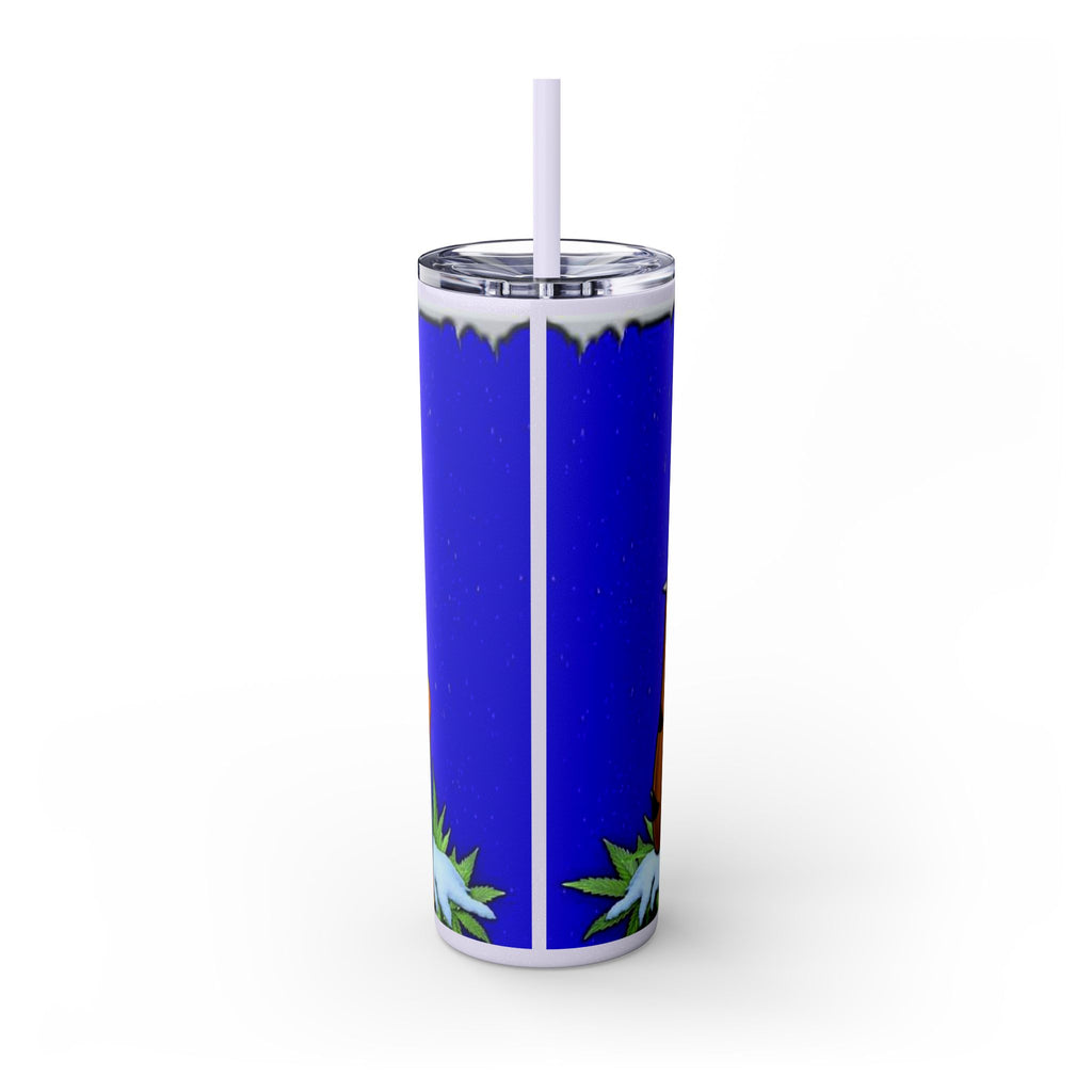 Frosted Buds 20oz Skinny Tumbler with Straw