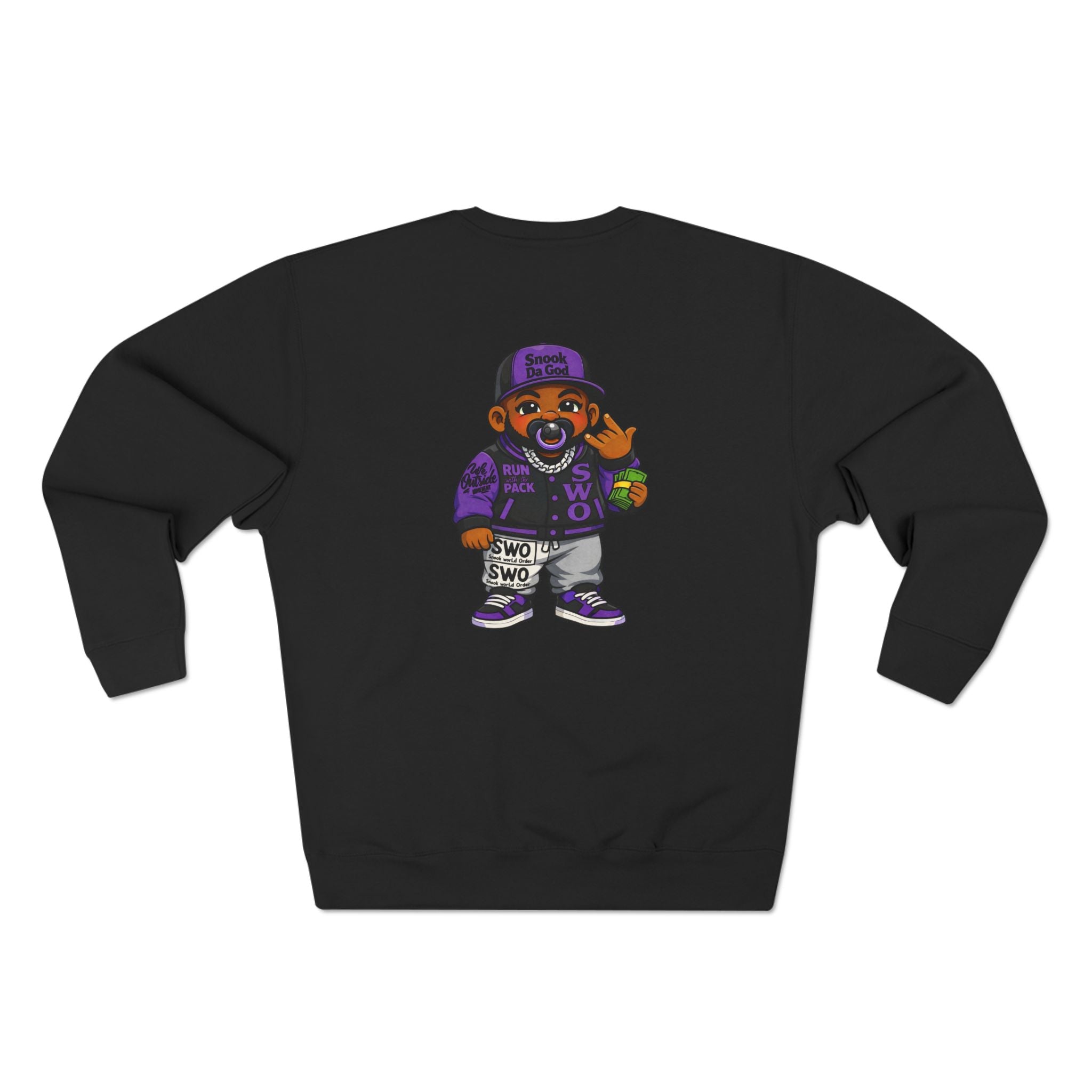 Hustle Baby Crewneck Sweatshirt – SWO Hustle Baby Front Logo & Back Graphic