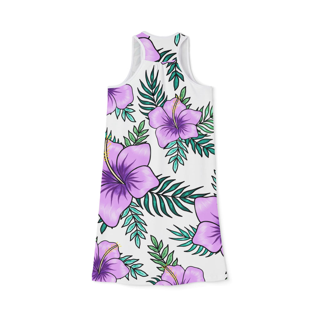 Tropical Floral Women's Racerback Dress - Perfect for Summer and Beach Days