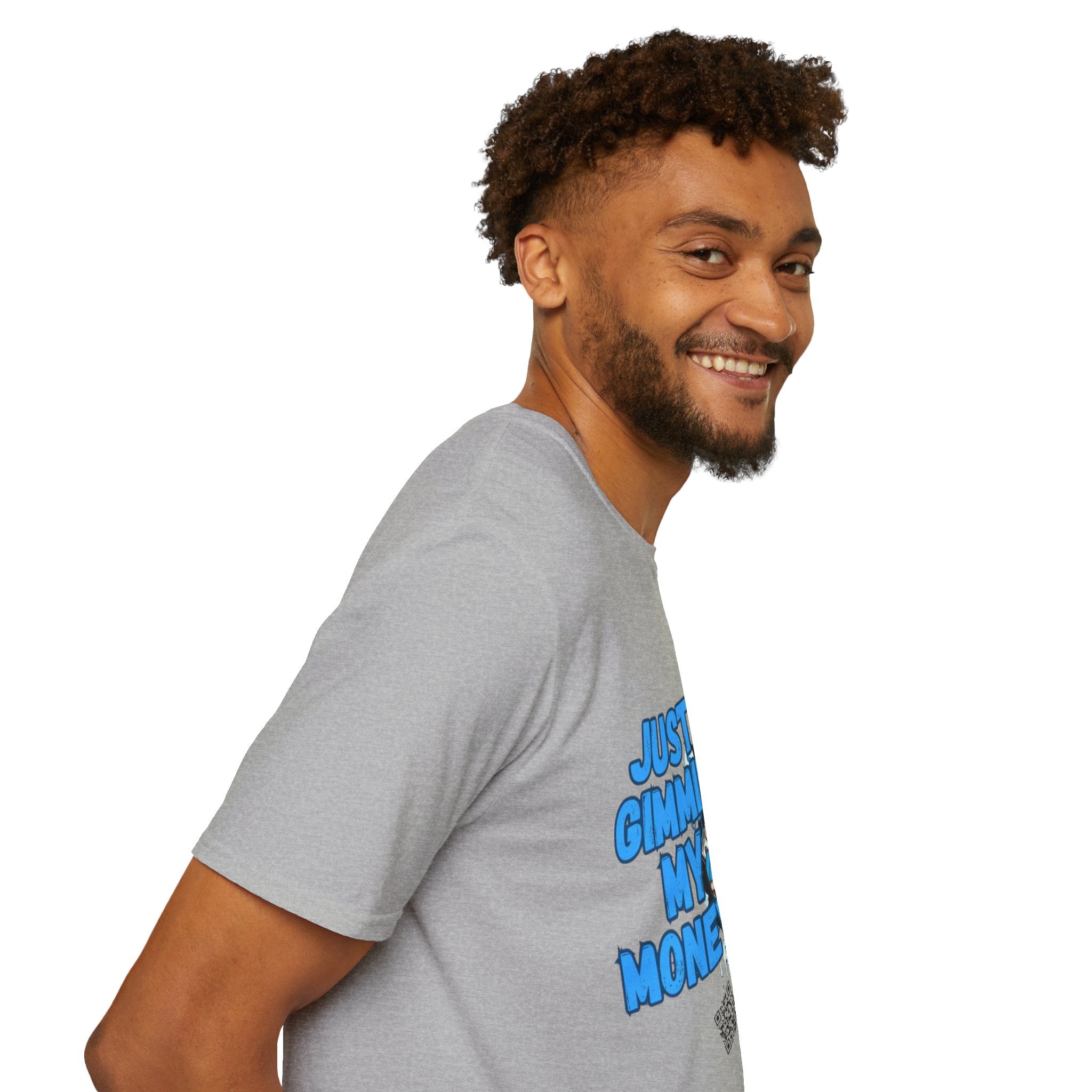 Just Gimmie My Money T-Shirt — Cute Blue Character Graphic Tee