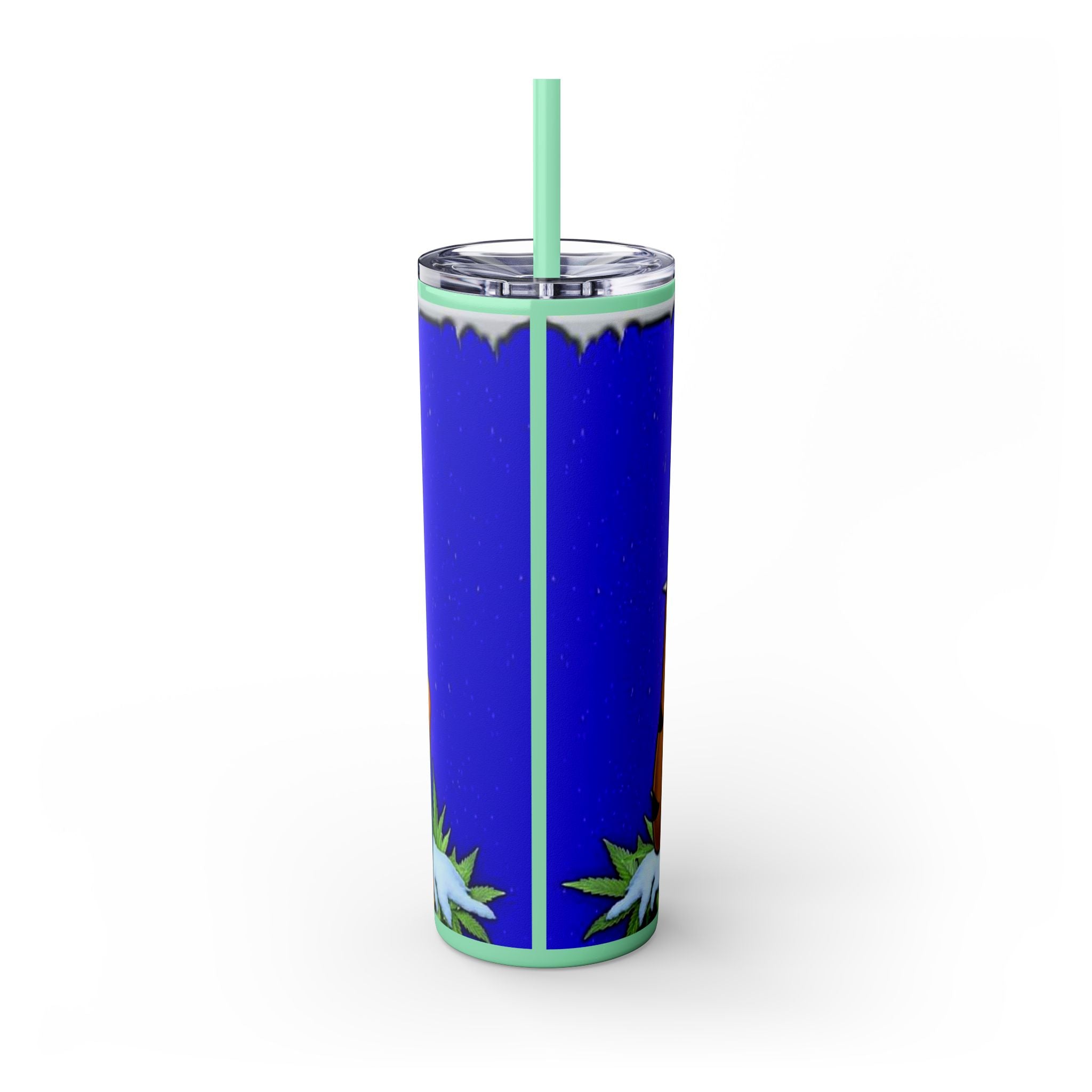 Frosted Buds 20oz Skinny Tumbler with Straw