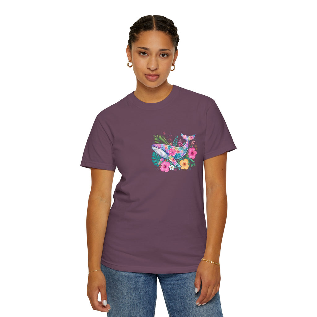 Miami Beach Club T‑Shirt — Retro Flamingo Tropical Floral Graphic Tee