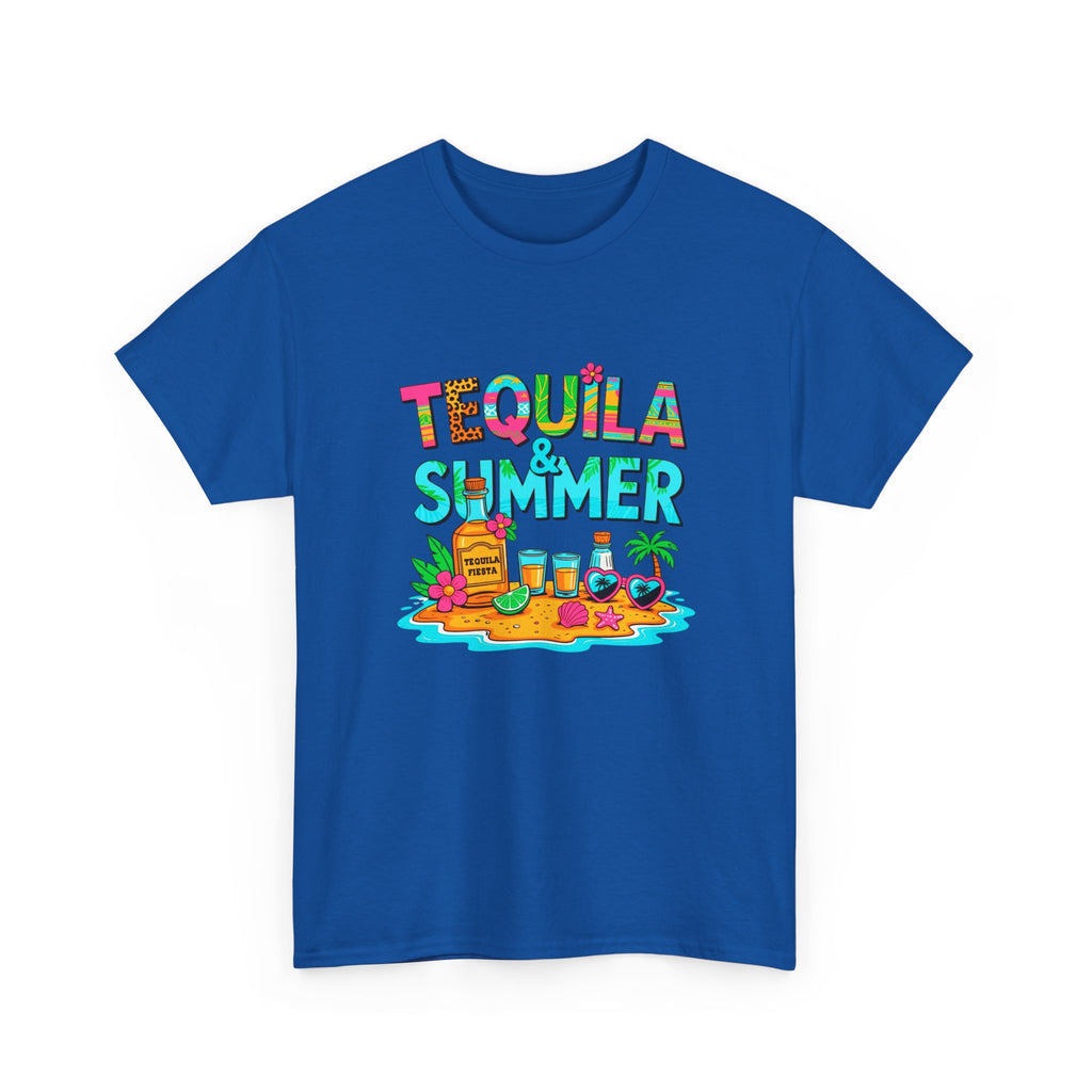 Tequila Summer Tee – Tropical Beach Cocktail Graphic T-Shirt