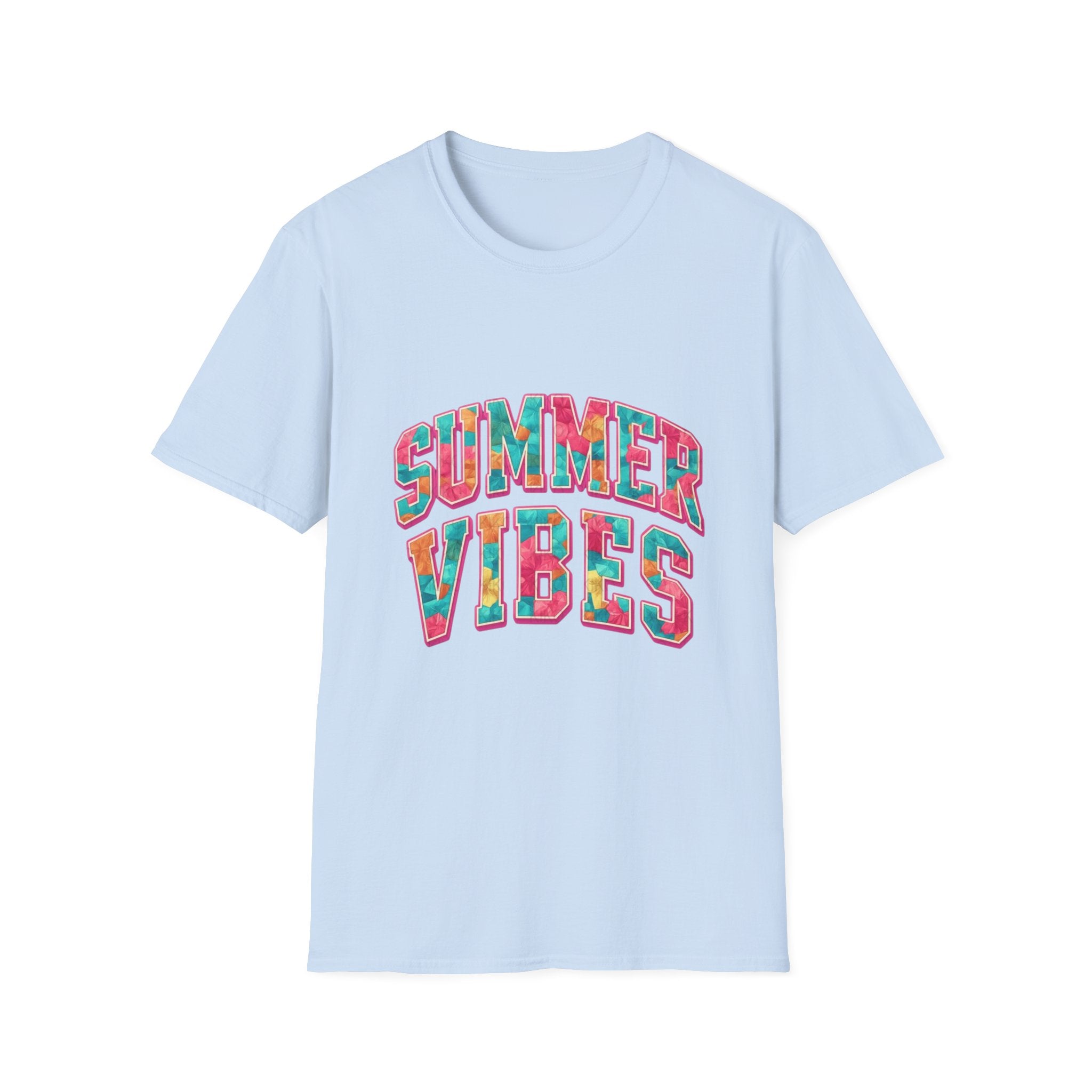 Summer Vibes T-Shirt — Colorful Tropical Beach Graphic Tee