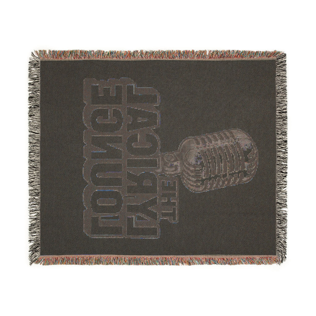 The Lyrical Lounge Woven Blanket — Retro Microphone Music Throw