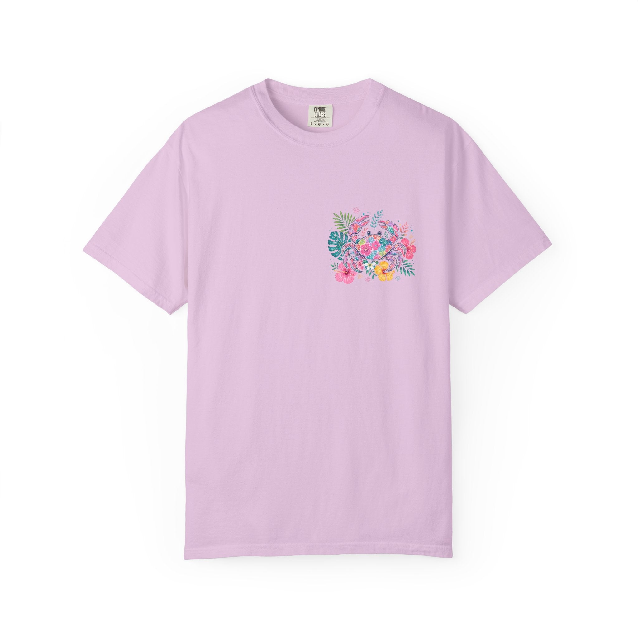 T-Shirt — "Sun Sand" Tropical Palm Floral Graphic Tee