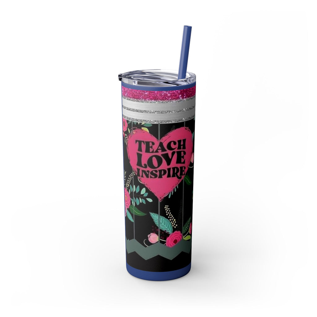 Teacher Skinny Tumbler with Straw — 20oz