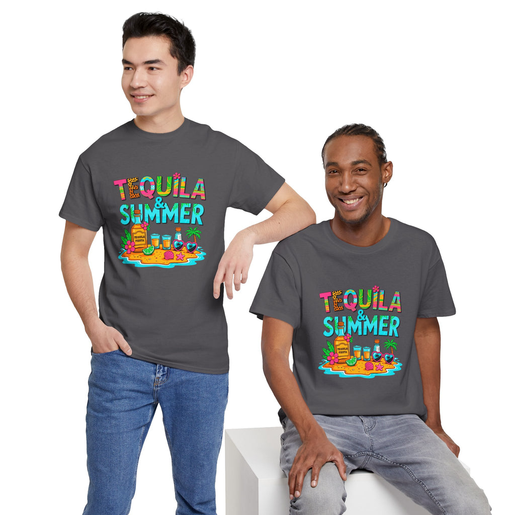 Tequila Summer Tee – Tropical Beach Cocktail Graphic T-Shirt