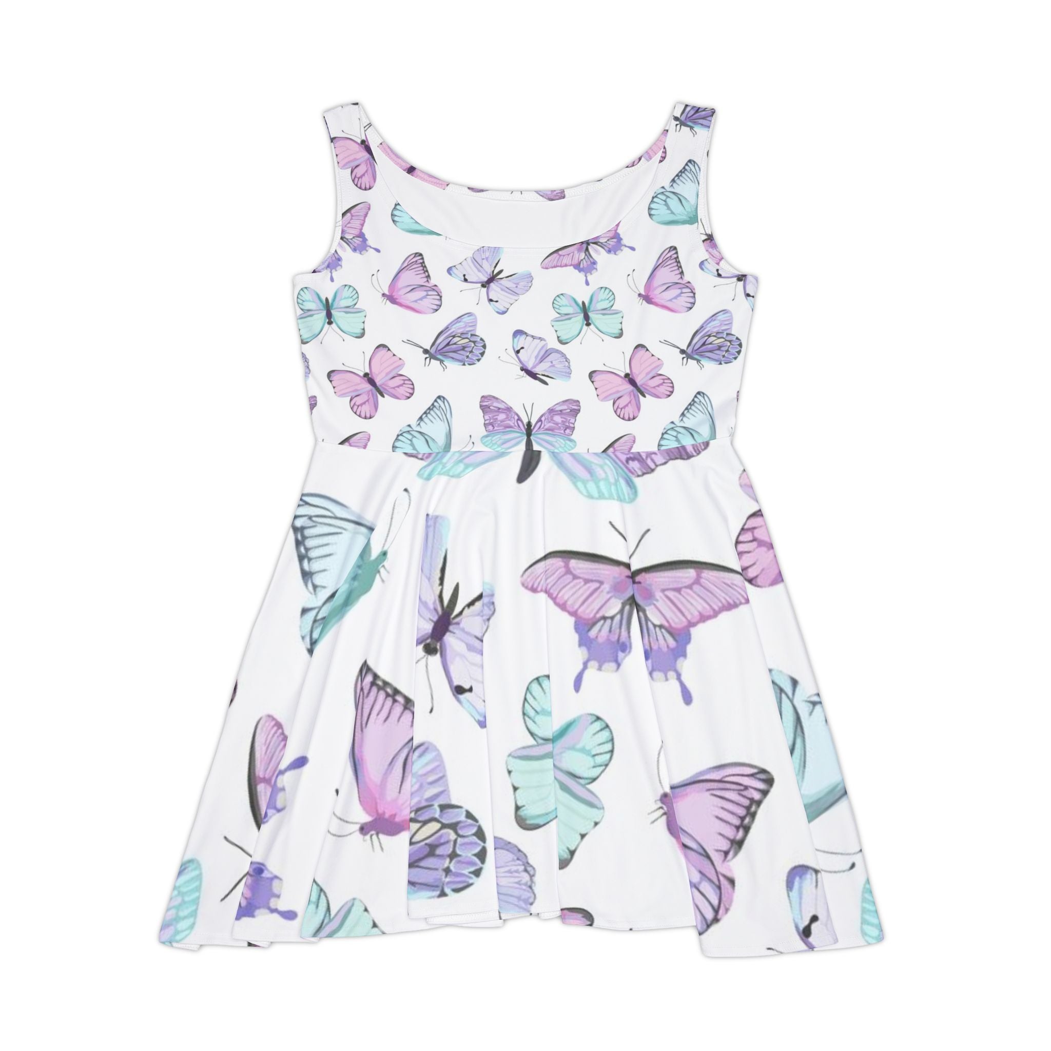 Butterfly Print Women's Skater Dress - Perfect for Spring & Summer Occasions
