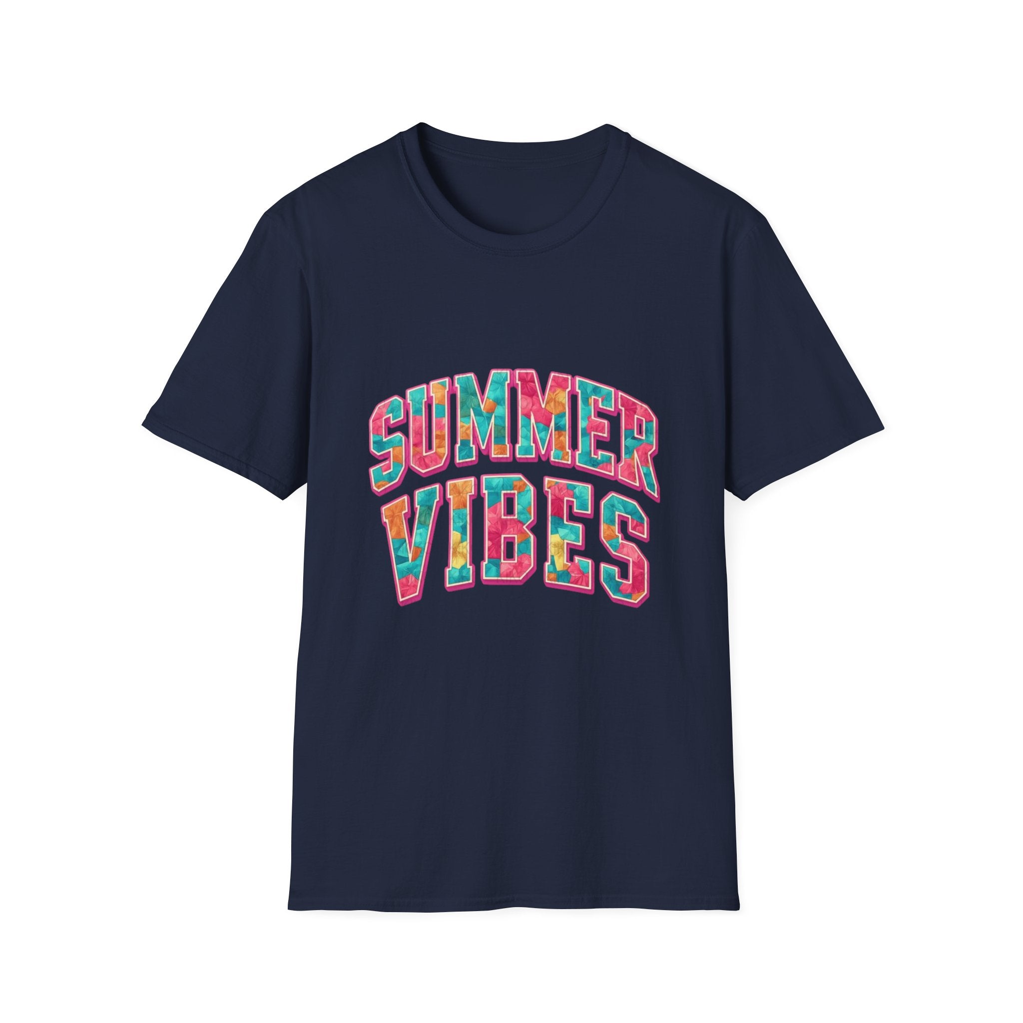 Summer Vibes T-Shirt — Colorful Tropical Beach Graphic Tee