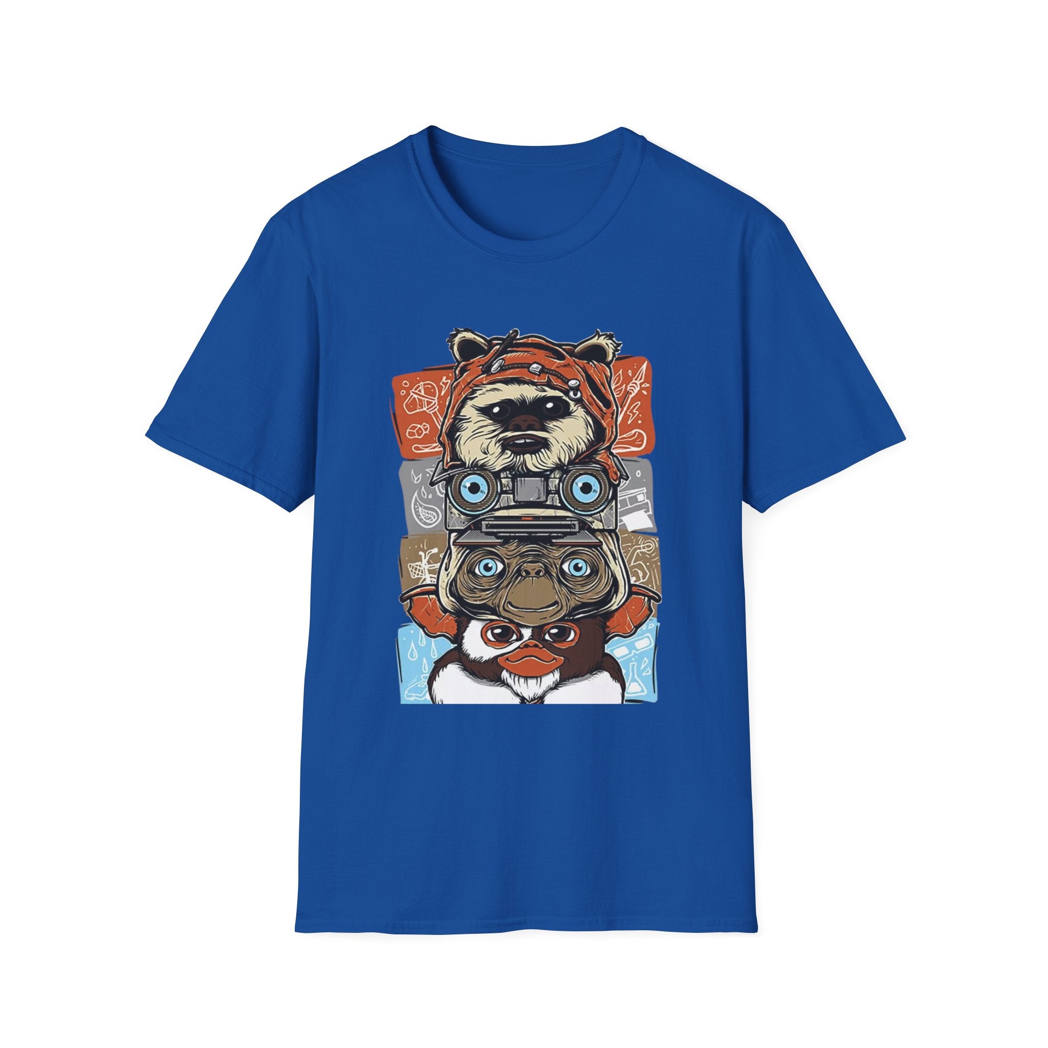 Retro Animal Stack T-Shirt — Vintage Owl, Fox & Raccoon Graphic Tee