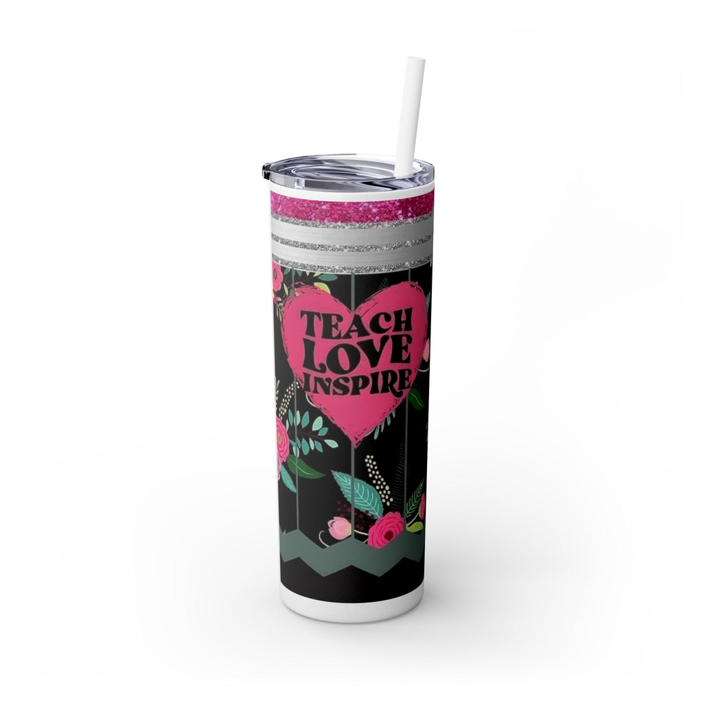 Teacher Skinny Tumbler with Straw — 20oz