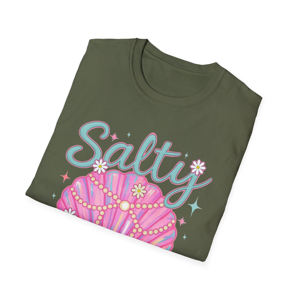 Salty Soul T-Shirt — Pink Seashell Beach Tee