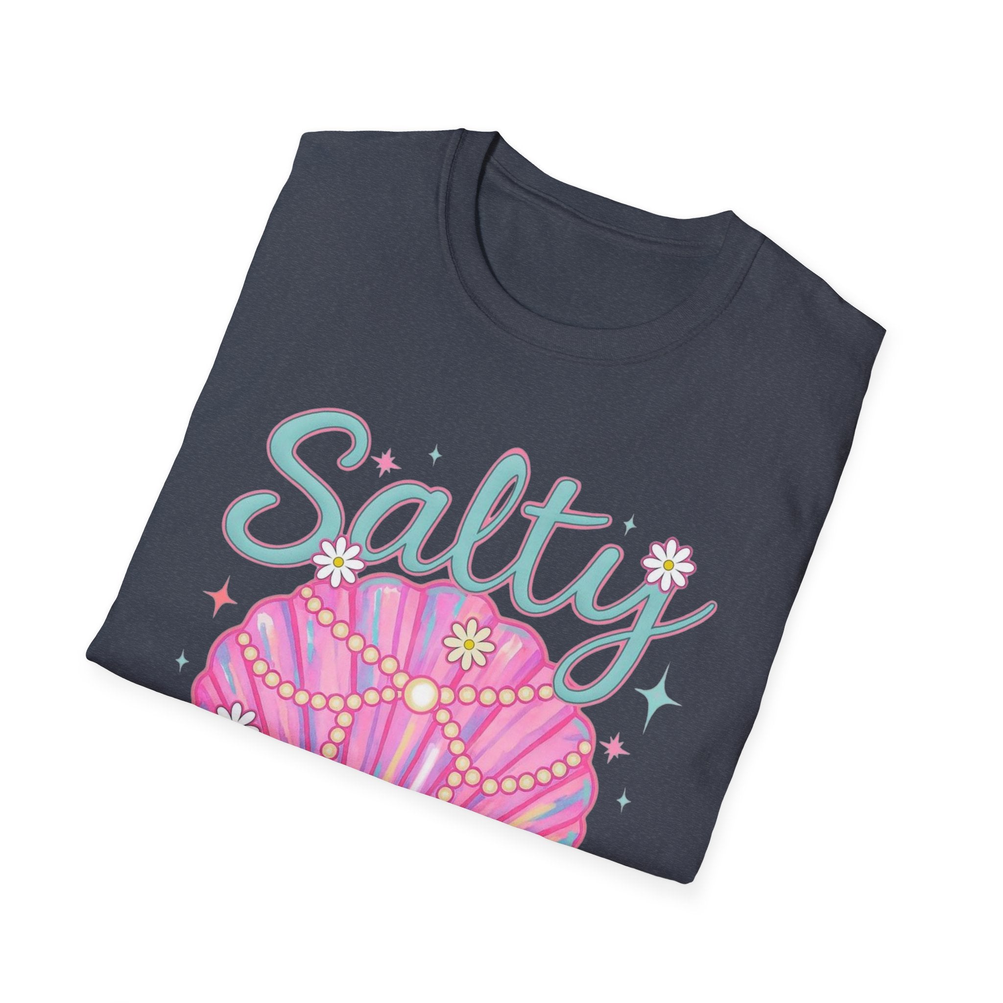 Salty Soul T-Shirt — Pink Seashell Beach Tee